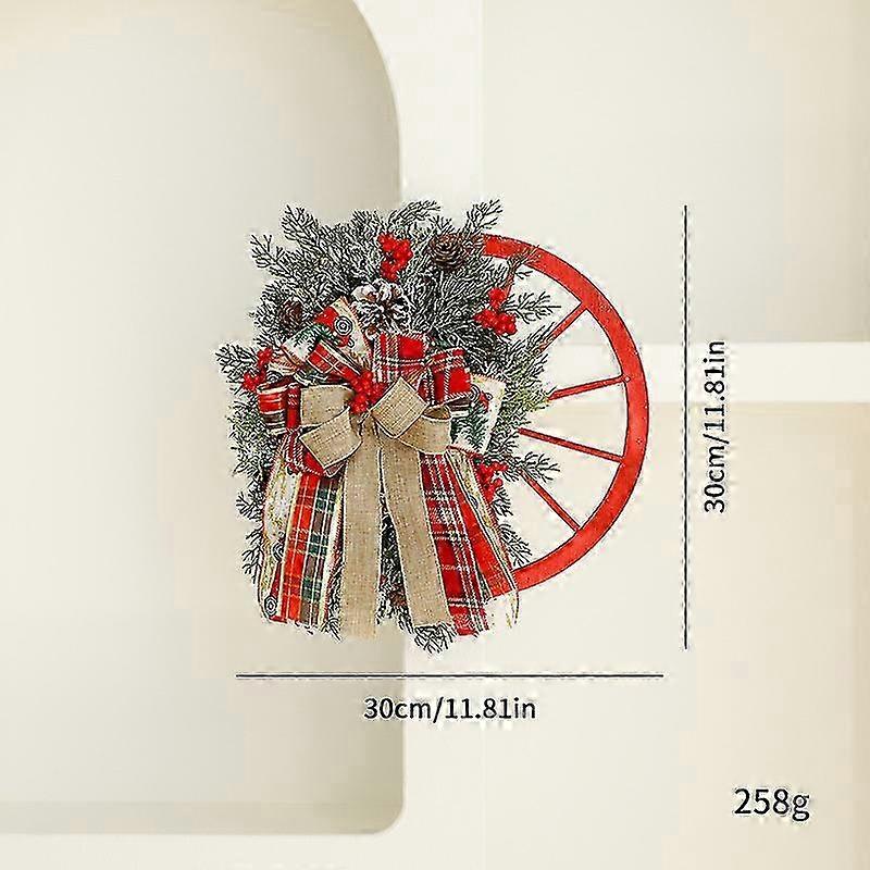 Wieniec świąteczny na samochód do dekoracji pojazdu, 30 cm, wisząca ozdoba