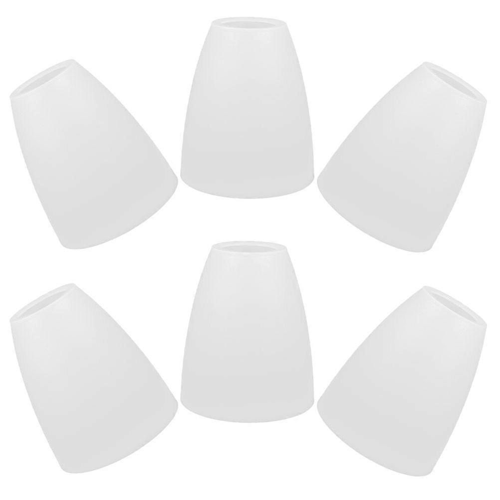 White Plastic Lamp Shade for Table Lamp Flat Head Replacement 6Pcs Pack