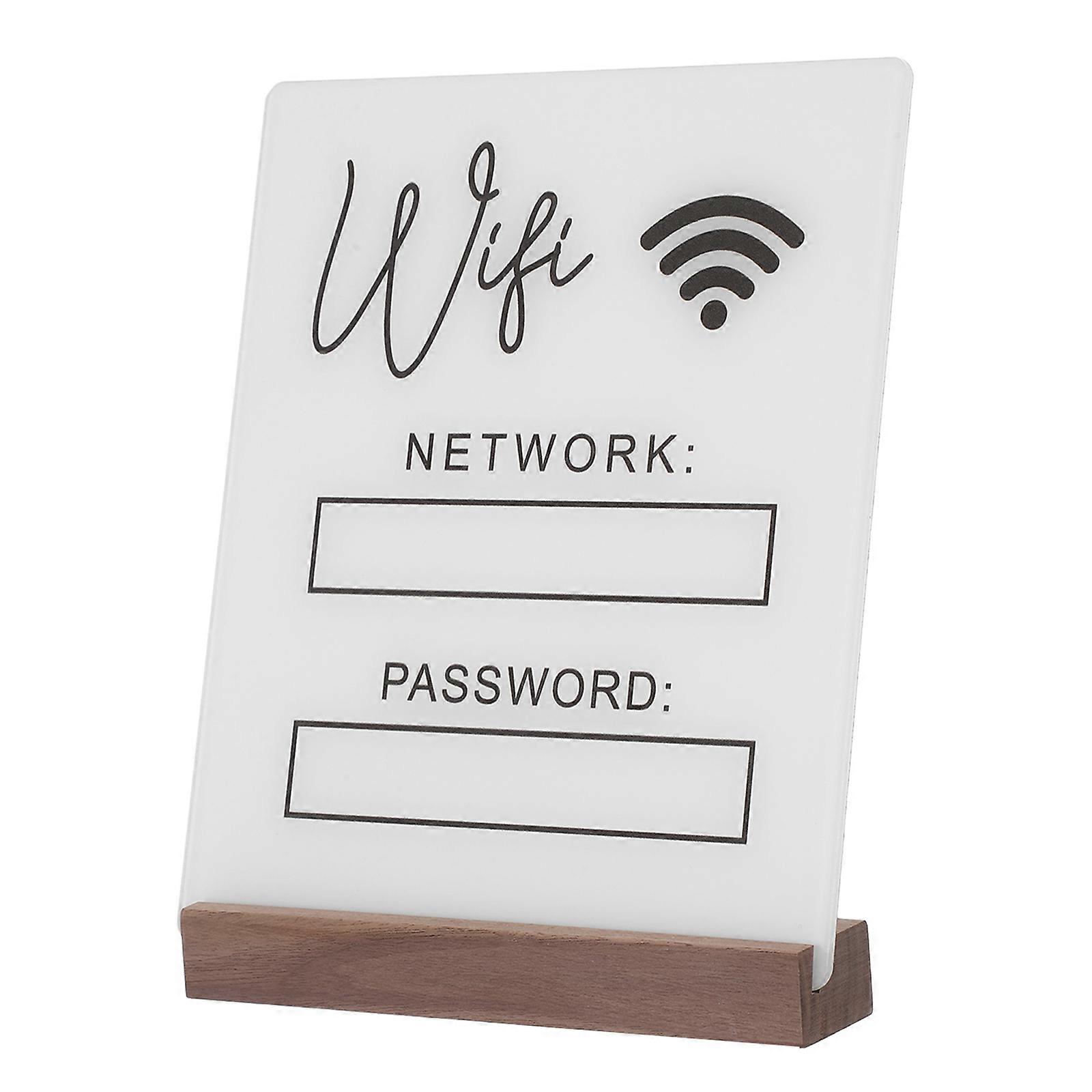 Wireless Network Sign Acrylic WiFi Password Indicator for Display