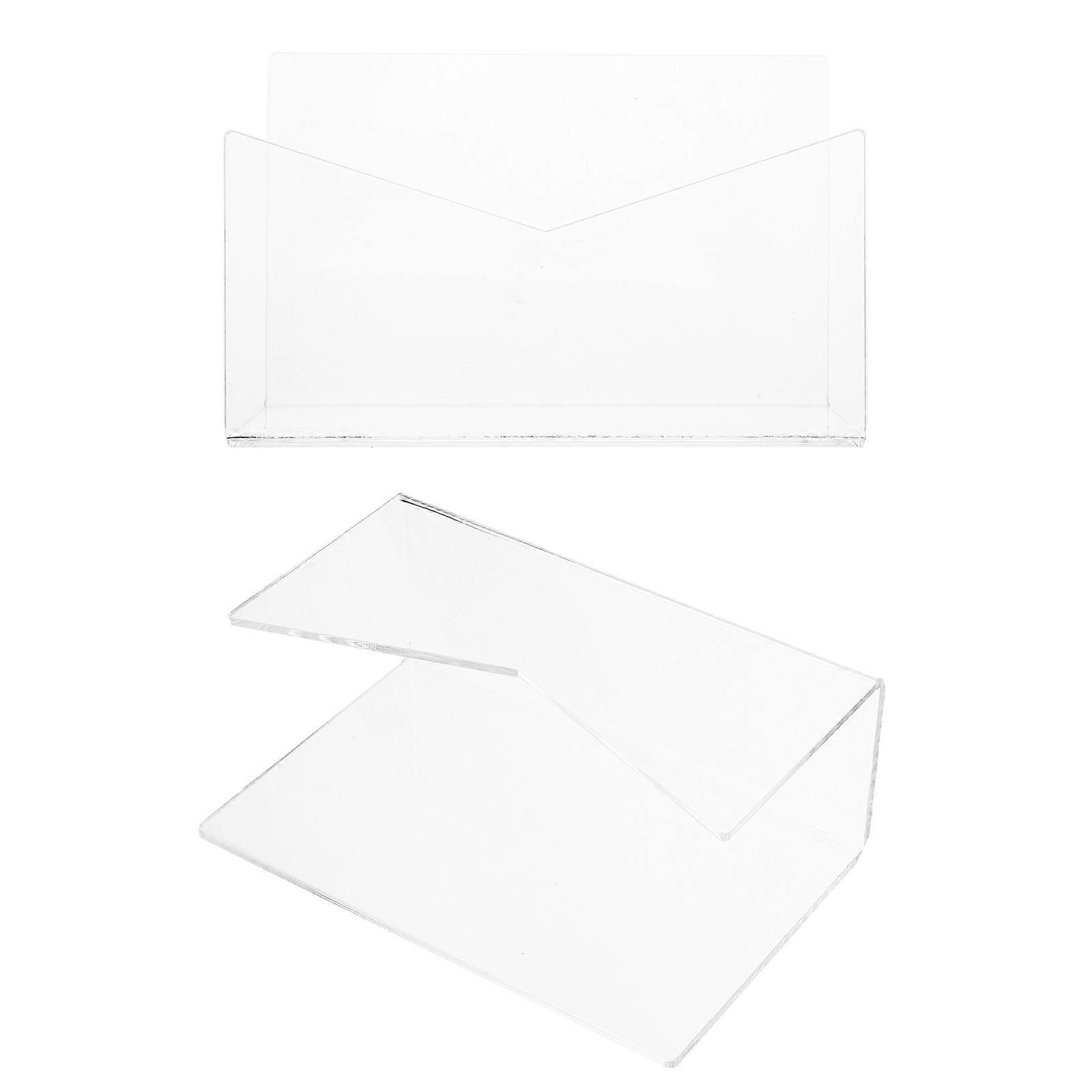 Transparent Acrylic Mail Organizer for Document Storage 2Pcs Desk Organizer