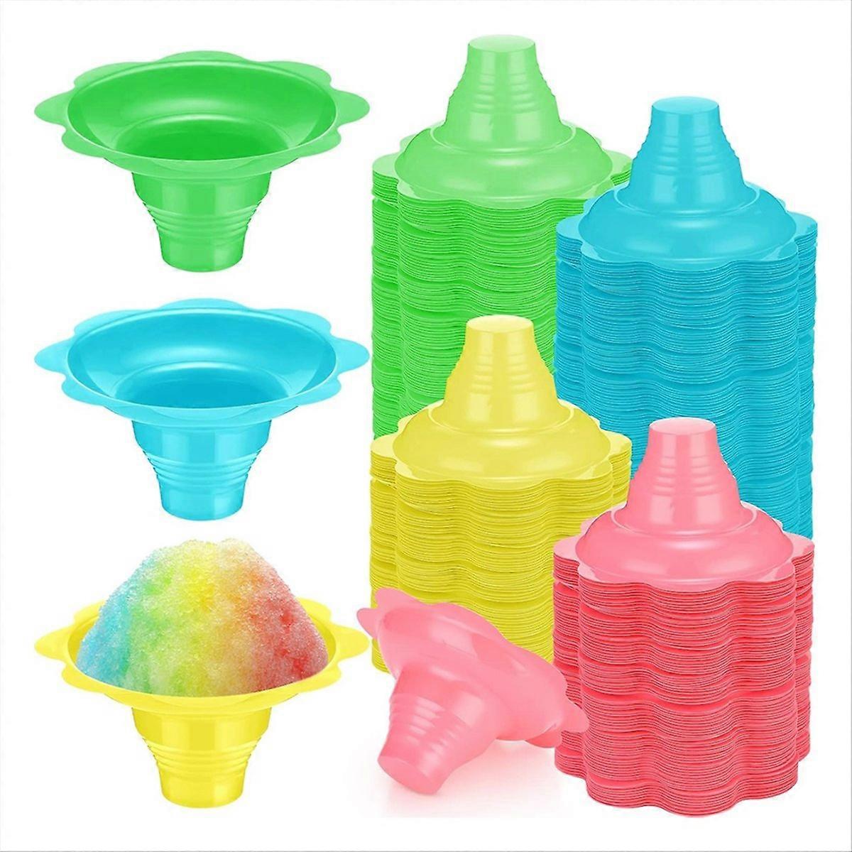 200 kusů oholených ledových kelímků, nepropustných plastových misek na zmrzlinu