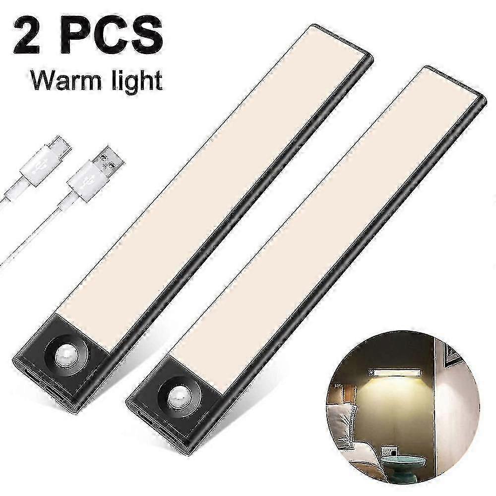2 Pack Under Cabinet Lighting Motion Sensor Closet Light Wireless