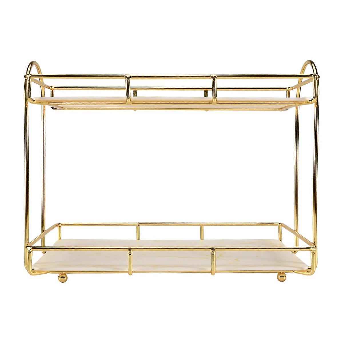 Light Luxury Countertop Makeup Organizer for Bathroom Storage Rack C
