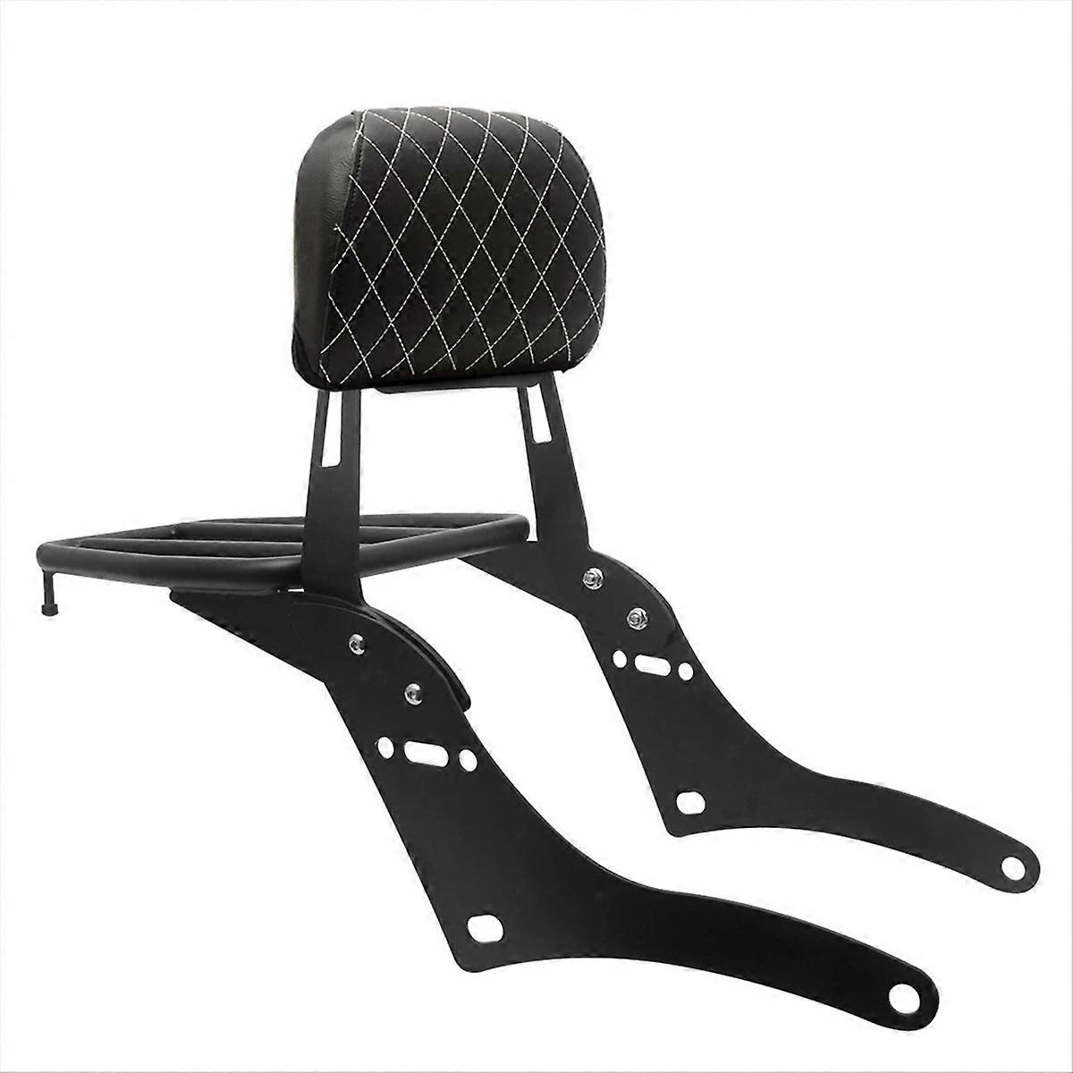 Rear Passenger Sissy Bar Backrest with Luggage Rack for Grid