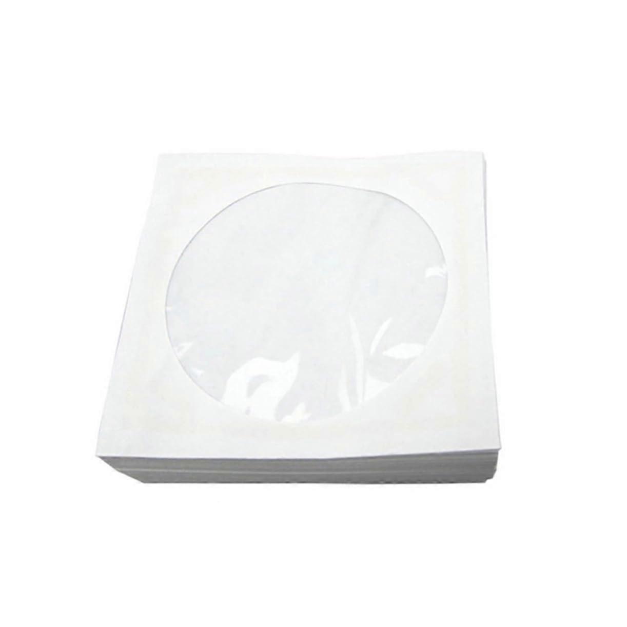 100Pcs CD Storage Sleeves with Transparent Window Dust Protection for Home and Travel