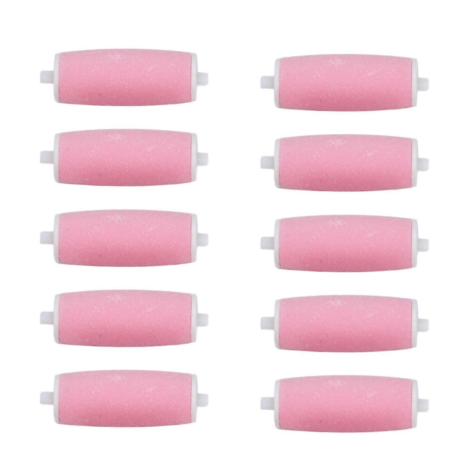 Electronic Foot File Replacement Rollers 10pcs Pink for Hard Skin and Gentle Callus Removal