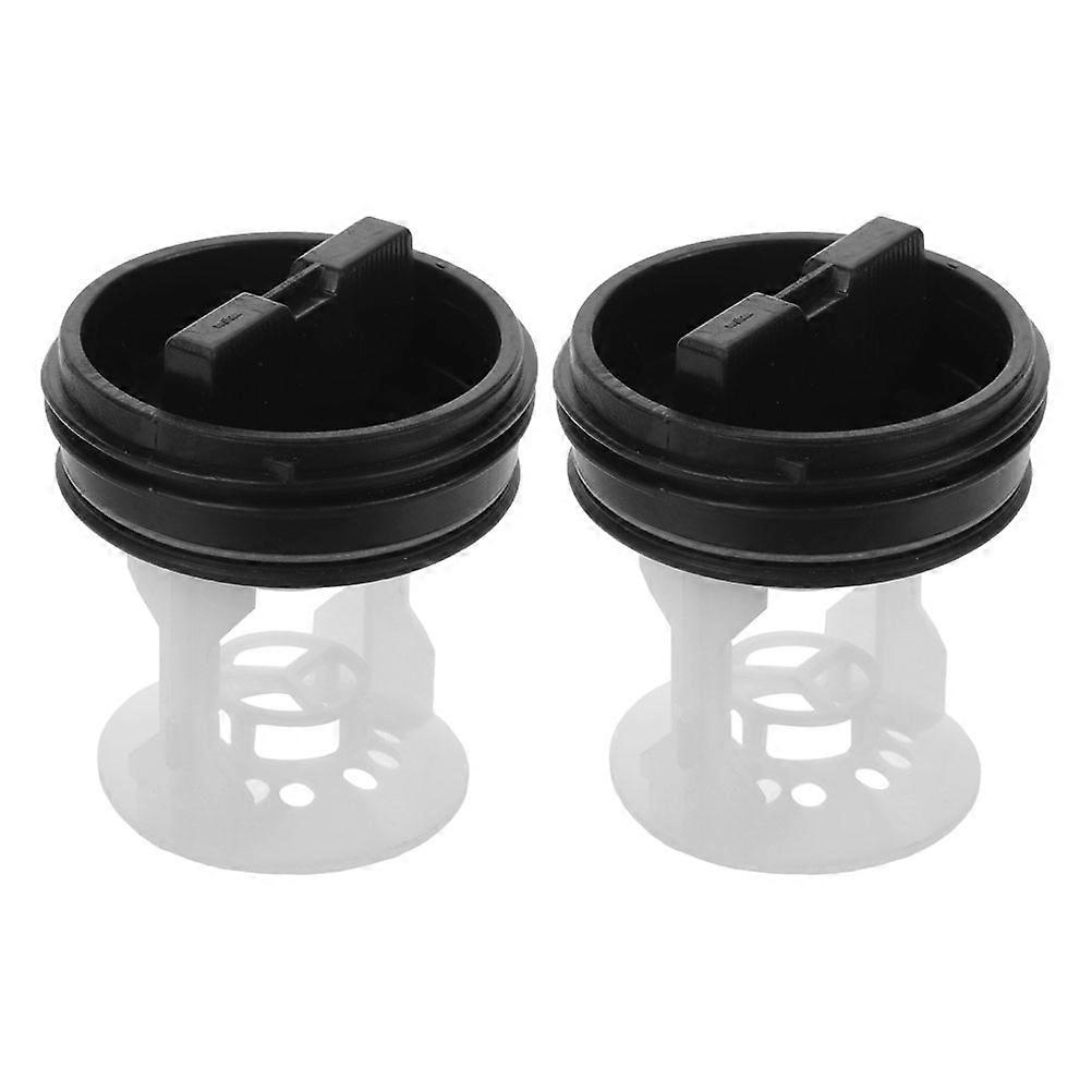 Washing Machine Drain Pump Filter Plastic Washer Parts 2Pcs