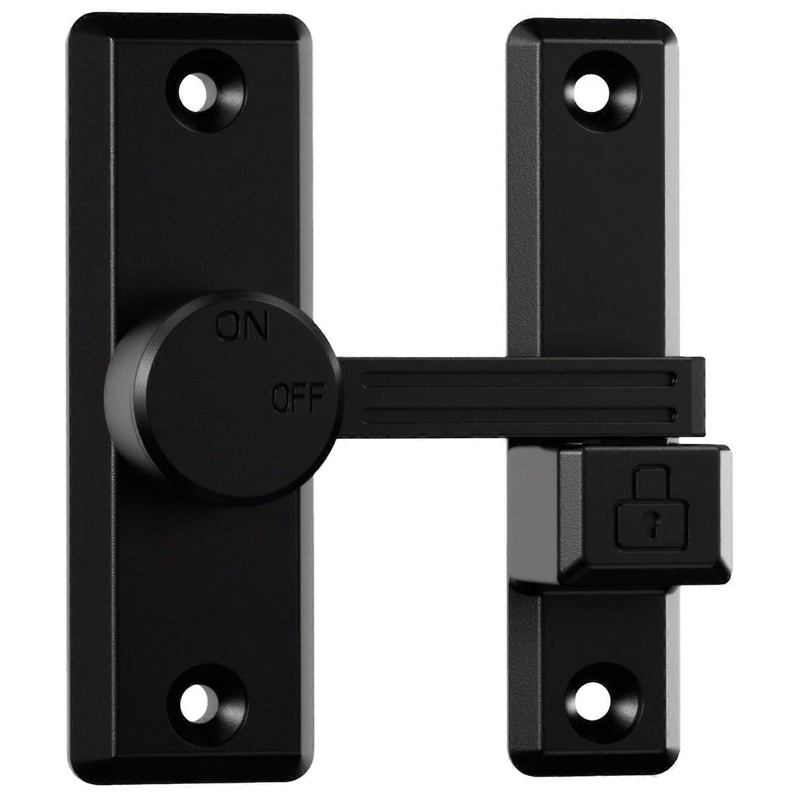 Aluminum Alloy Sliding Door Lock, Durable Home Security Latch, 90 180 Degree Adjustable