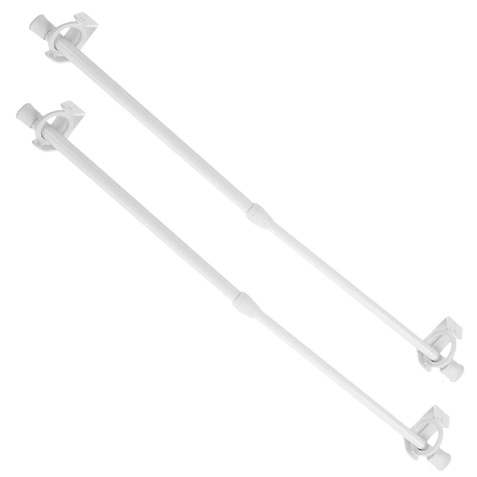 Wall Mounted Towel Rack Single Rod for Bathroom 8Pcs Adjustable Holder