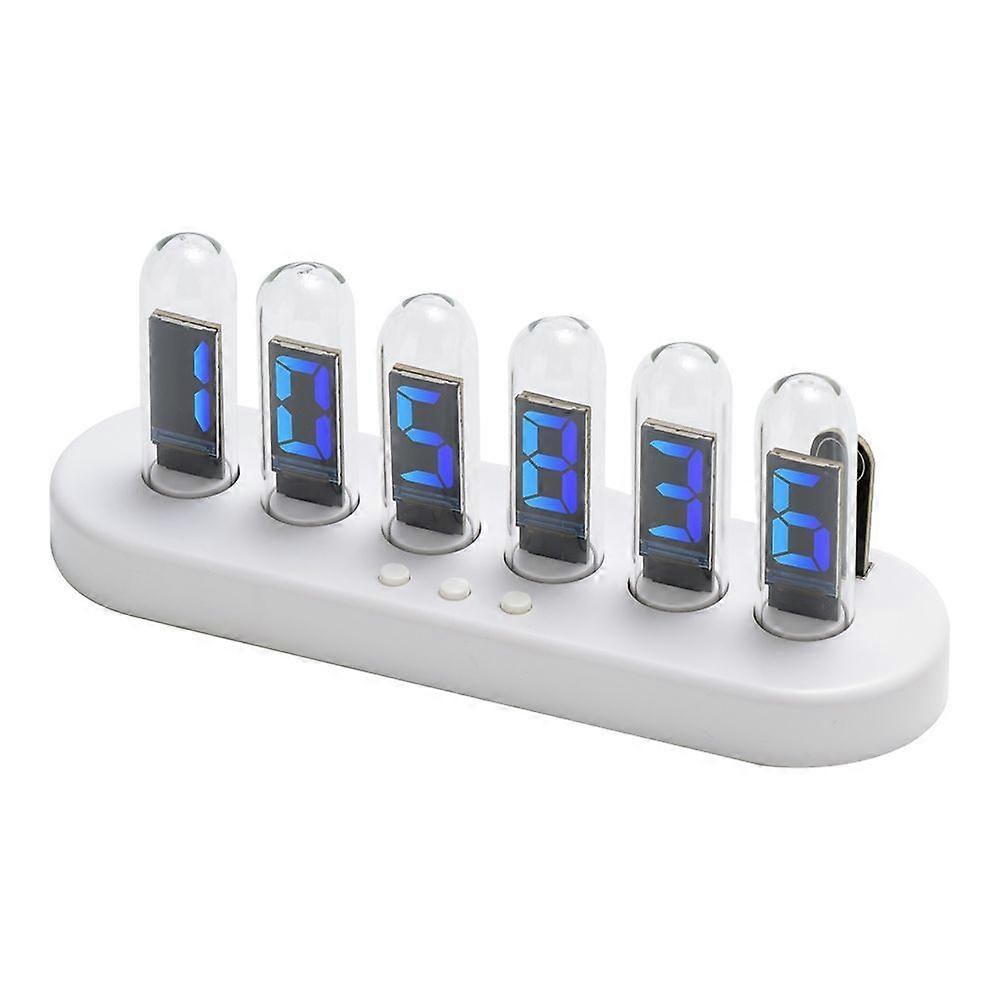 Nixie Tube Clock Color Screen Digital Clock DIY Analog Digital Tube WiFi Time Desktop Desktop Digital Clock B