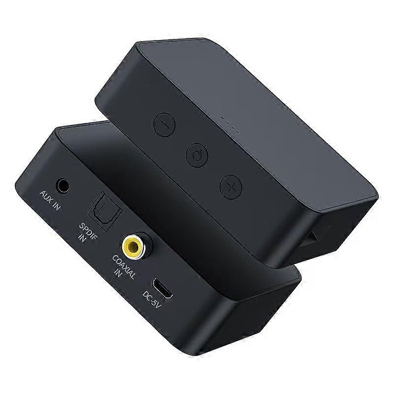 Bluetooth TV Transmitter 5.0 with Optical AUX Coaxial, Volume Control, TF Card Playback for Headphones
