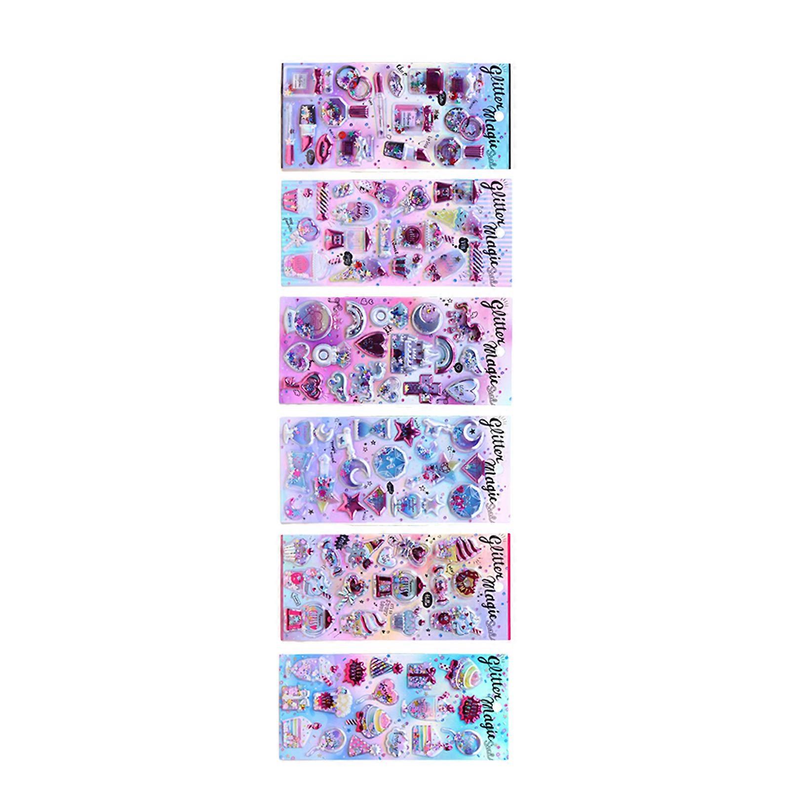 Reusable Tiny Patches for Water Bottle, Notebook, Scrapbooking Cute 3D Sticker Cartoon Sticker Tiny Handcraft Sticker Multicolor