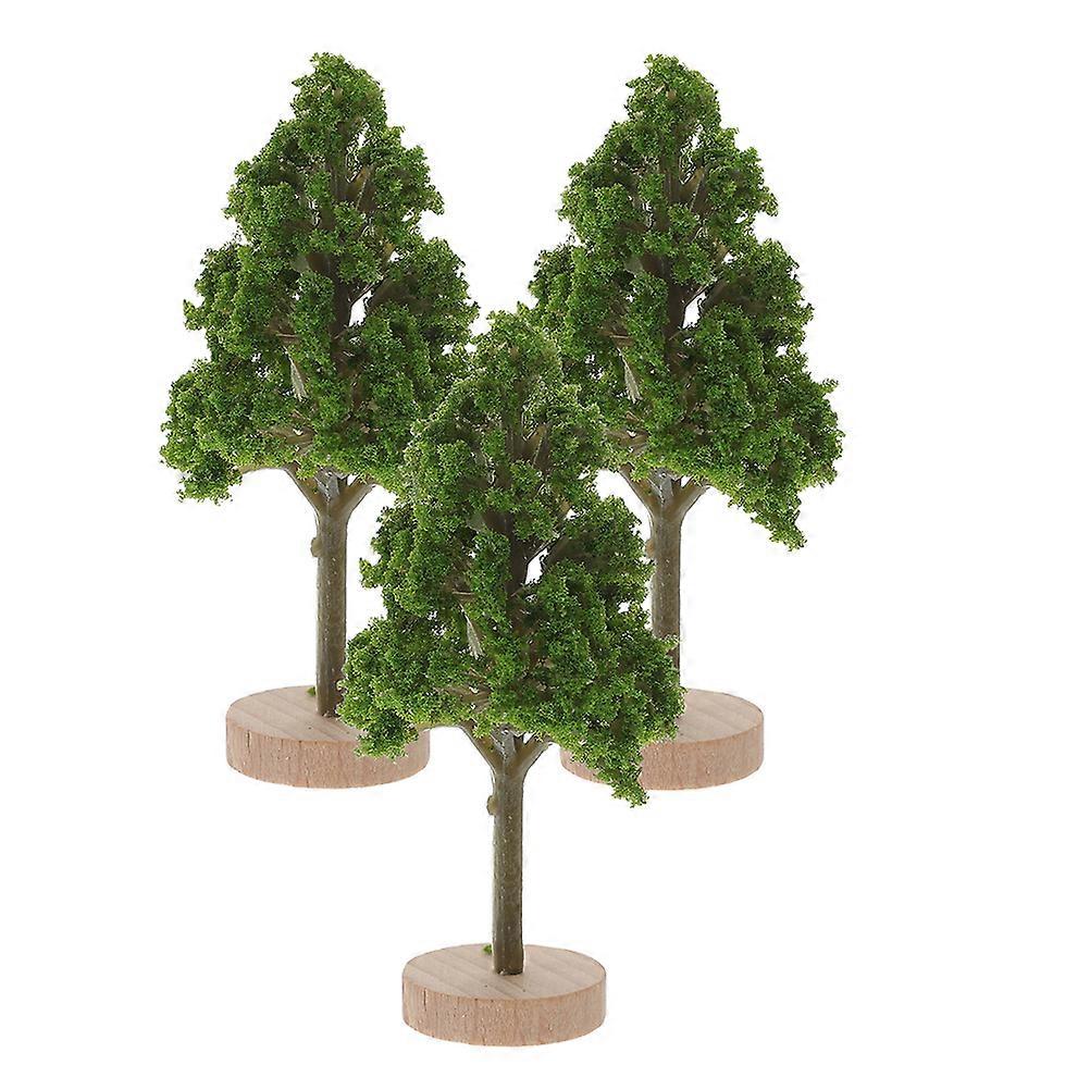 Toy Trees Model Trees for Decor 9Pcs Green Plastic Wood Material
