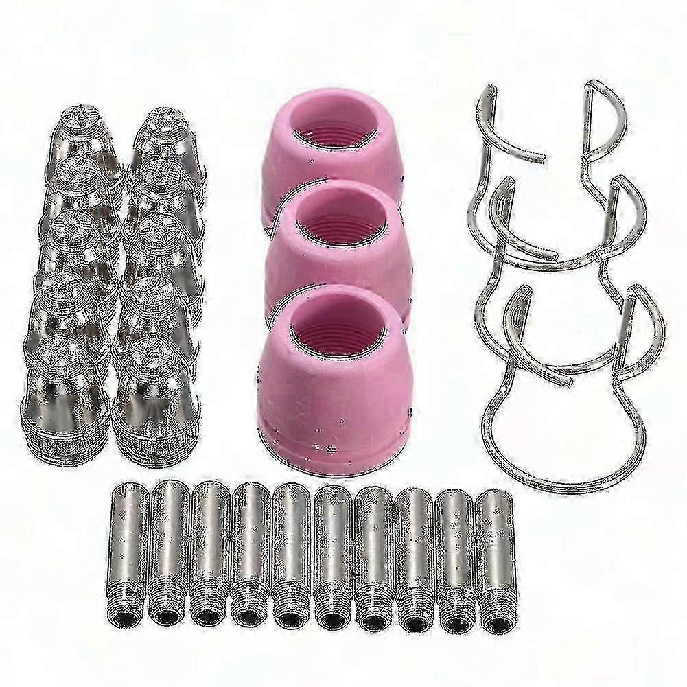 26-piece Plasma Cutter Set With Cutting Torch, Nozzle Tips, And Accessories For Welding Projects