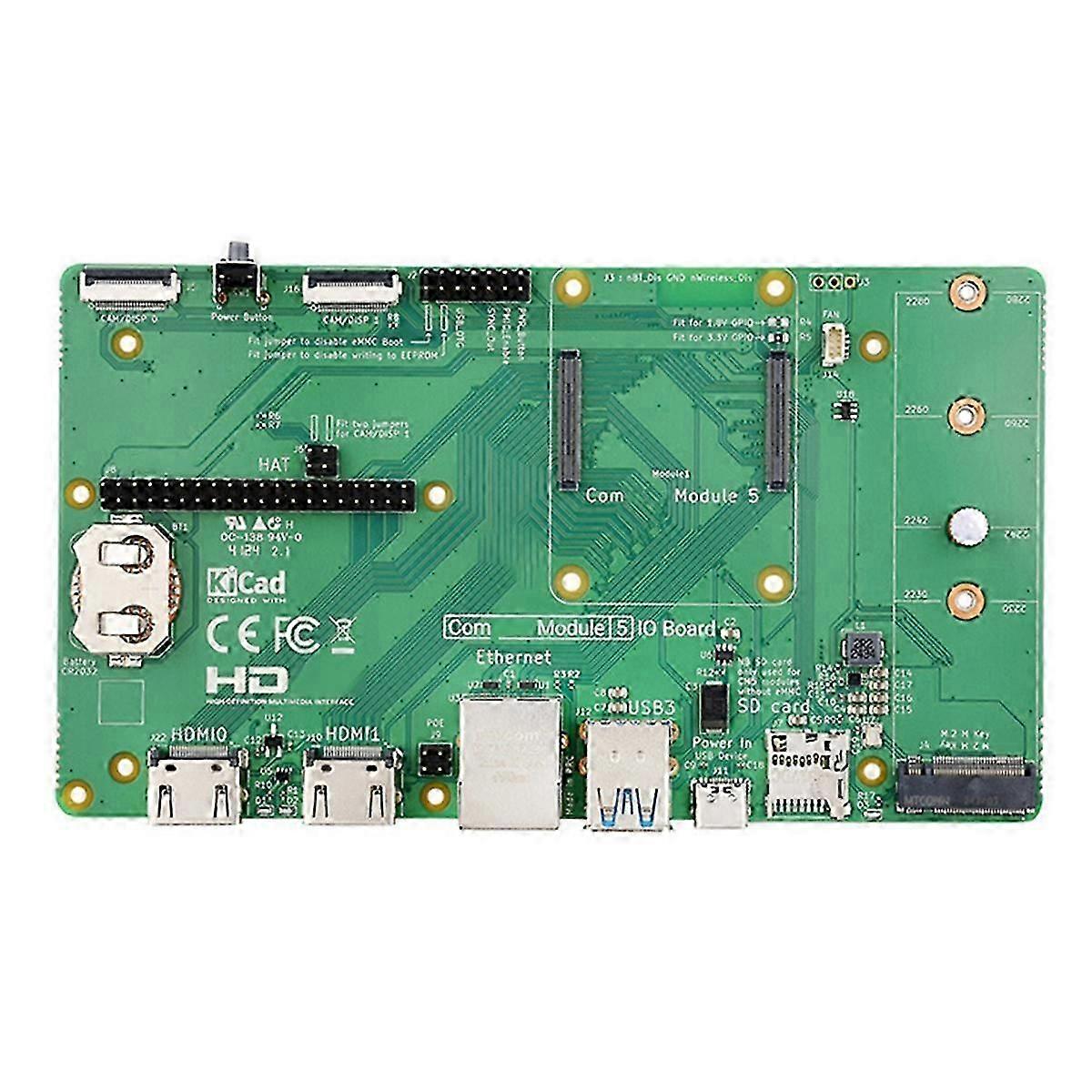 For CM5 IO Board Baseboard for Compute Module 5 IO Board Support M.2 NVMe SSD