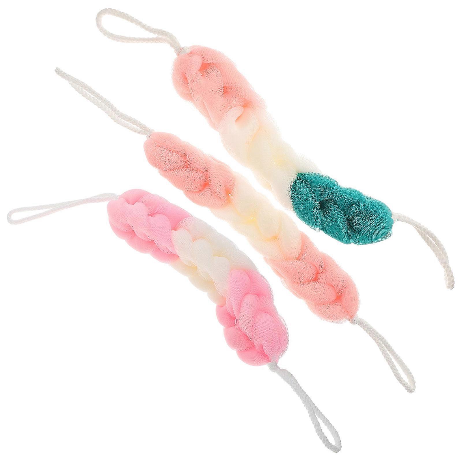 Shower Mesh Pouf Exfoliating Body Scrubber 9Pcs Multi Color