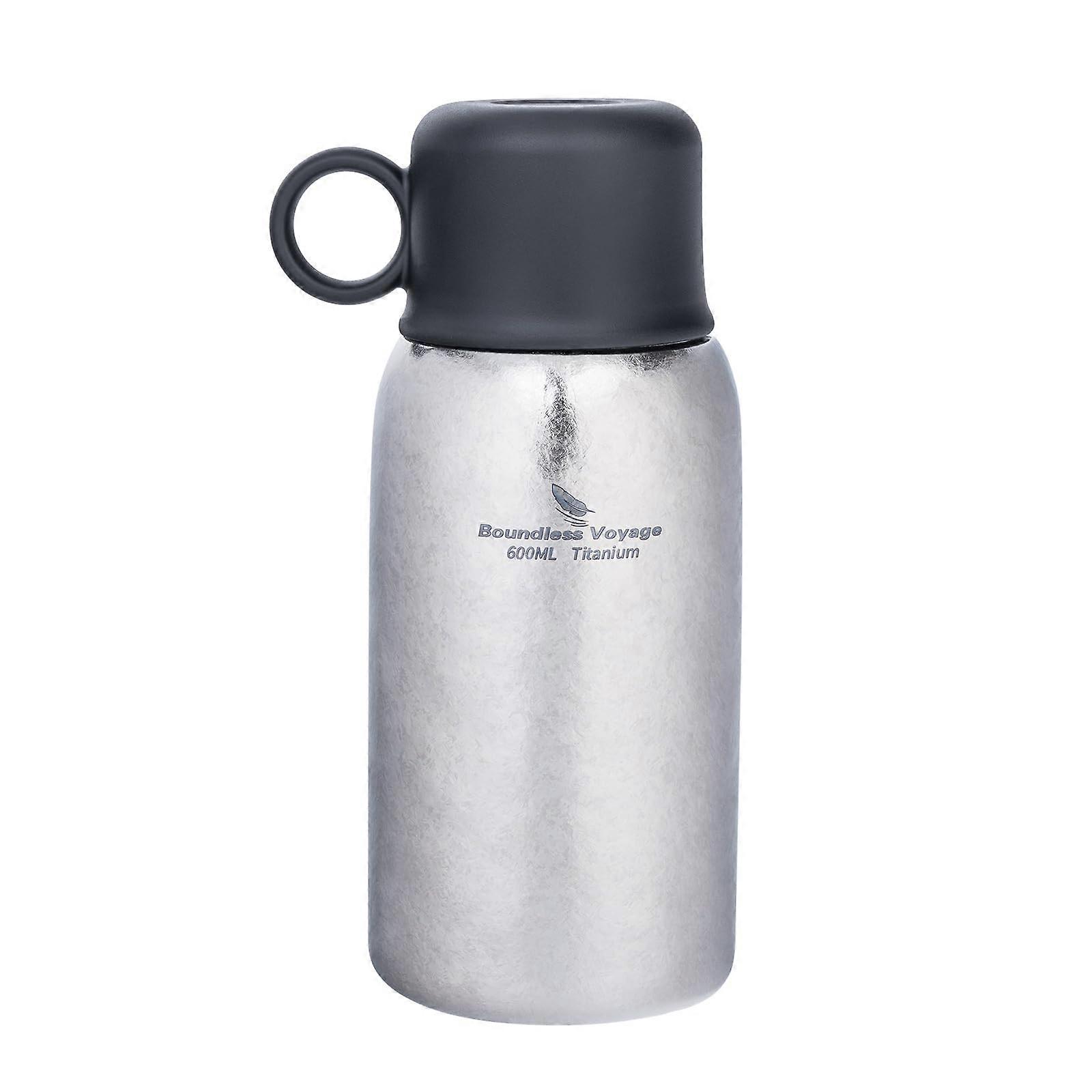 600ml Titanium Vacuum Water Bottle Leakproof DoubleWalled Flask for Hot and Cold Drinks