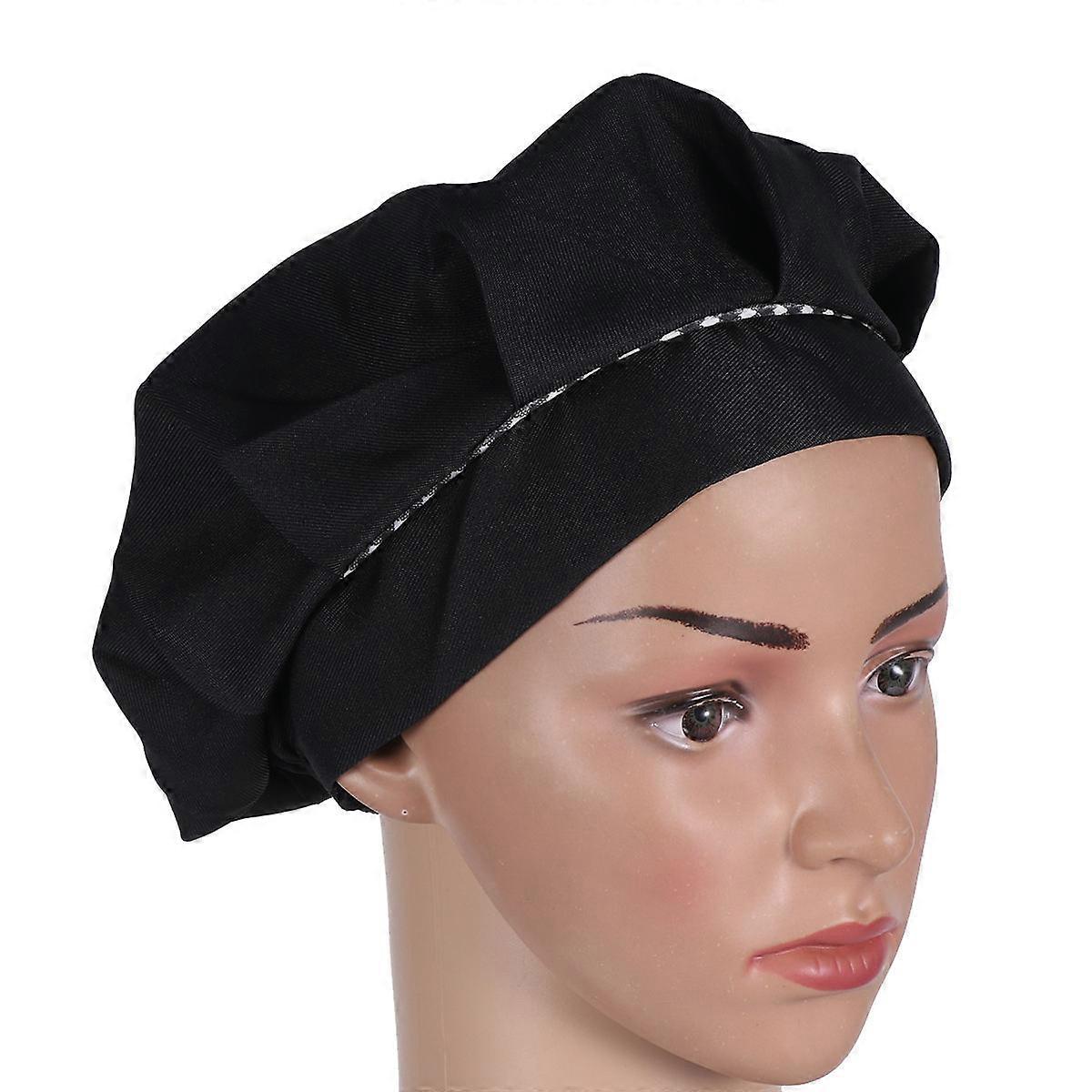 Children Chef Hat Adjustable Hat for Baking Party Supplies 1Pcs Black