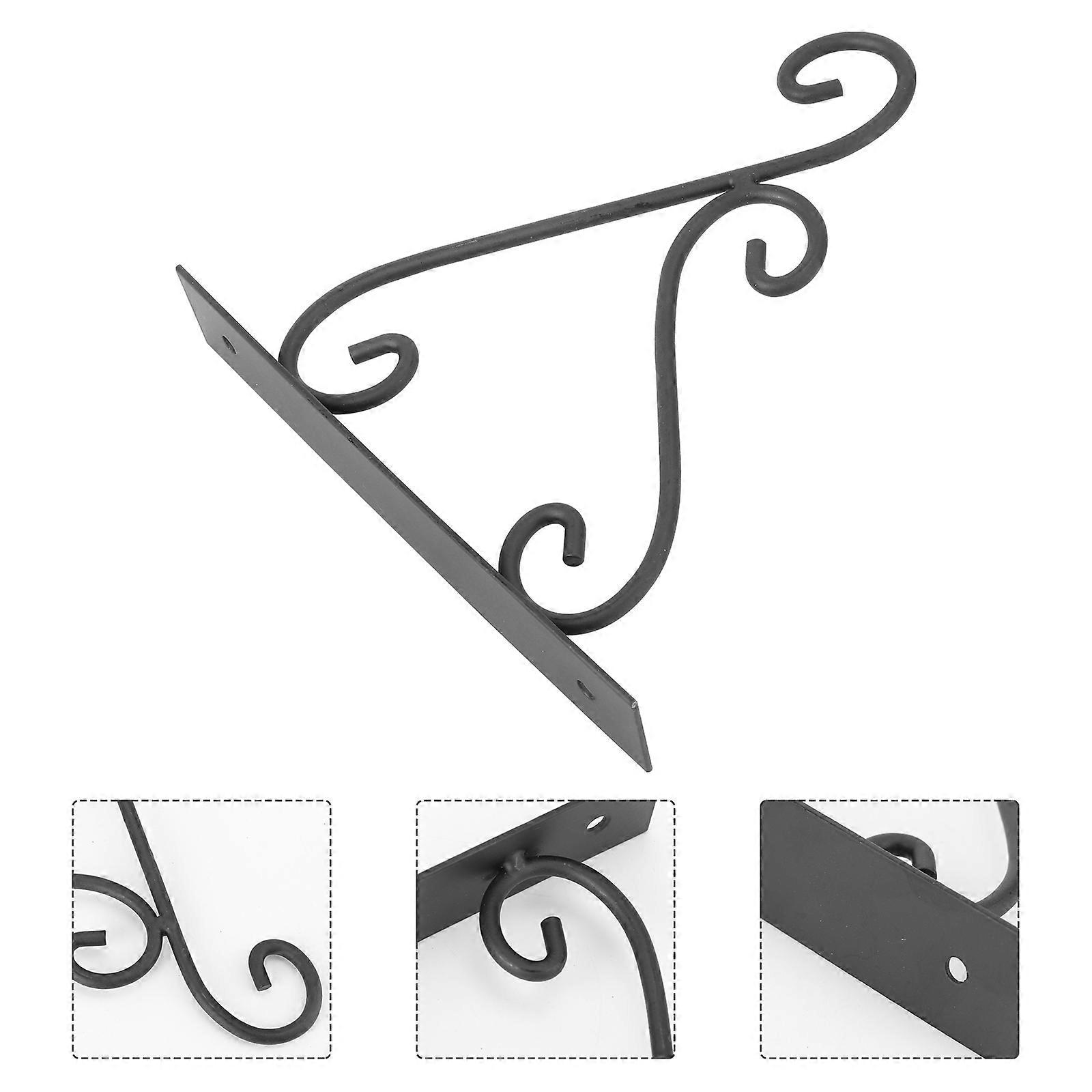 Iron Art Retro Wall Hanging Hook for Candlestick Use Black