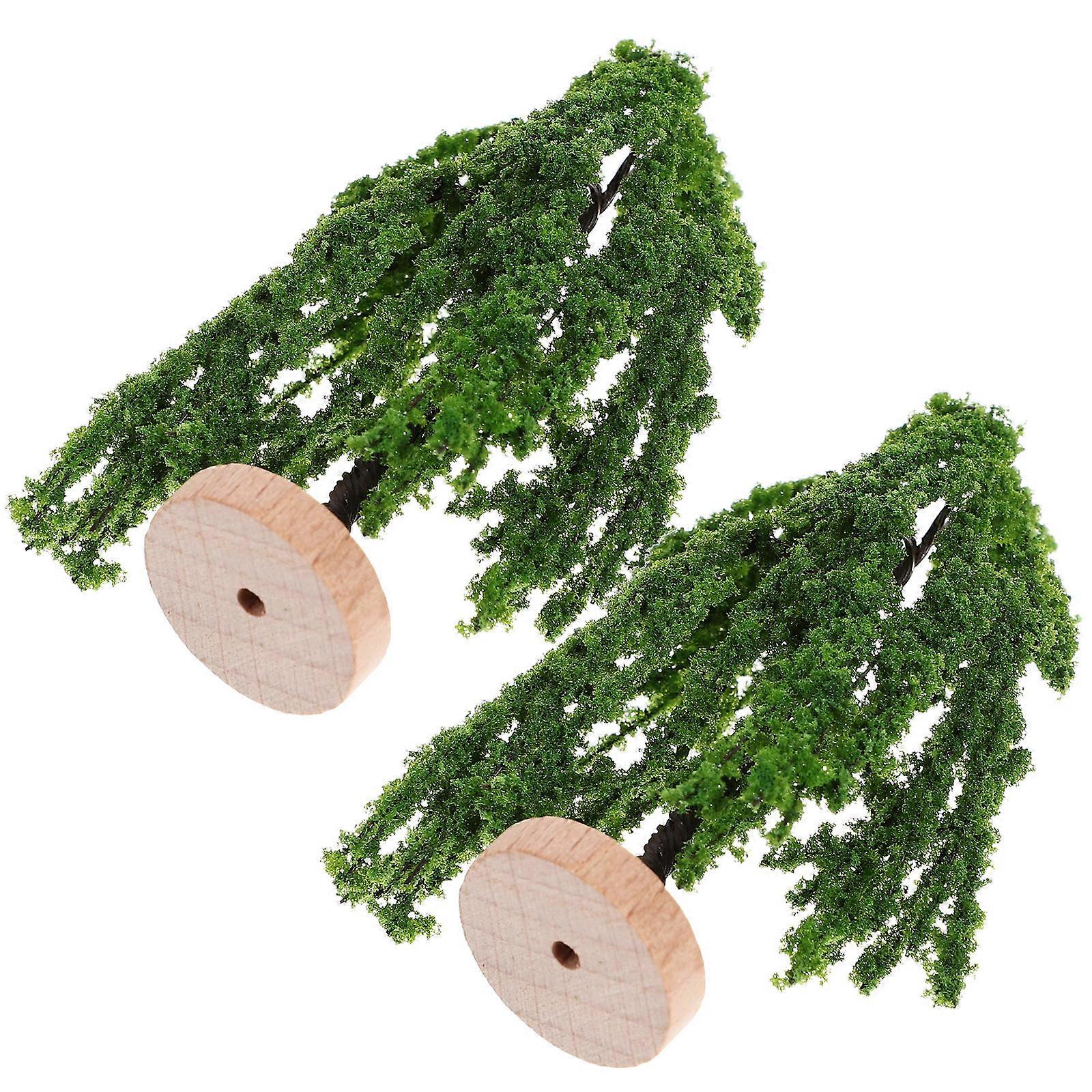 Model Landscape Trees Miniature Landscape Tree for Decor 2Pcs Decorative Toy