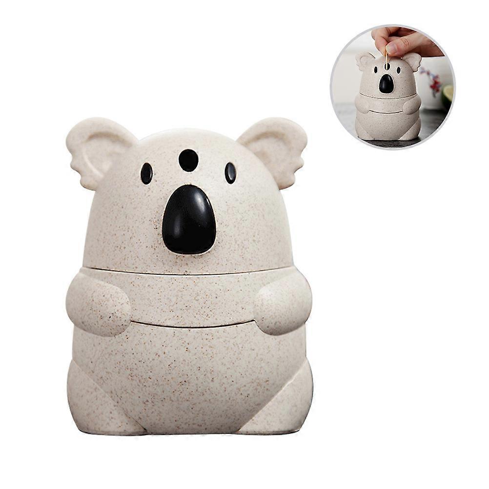 Toothpick Holder Dispenser Koala Shape Automatic Beige