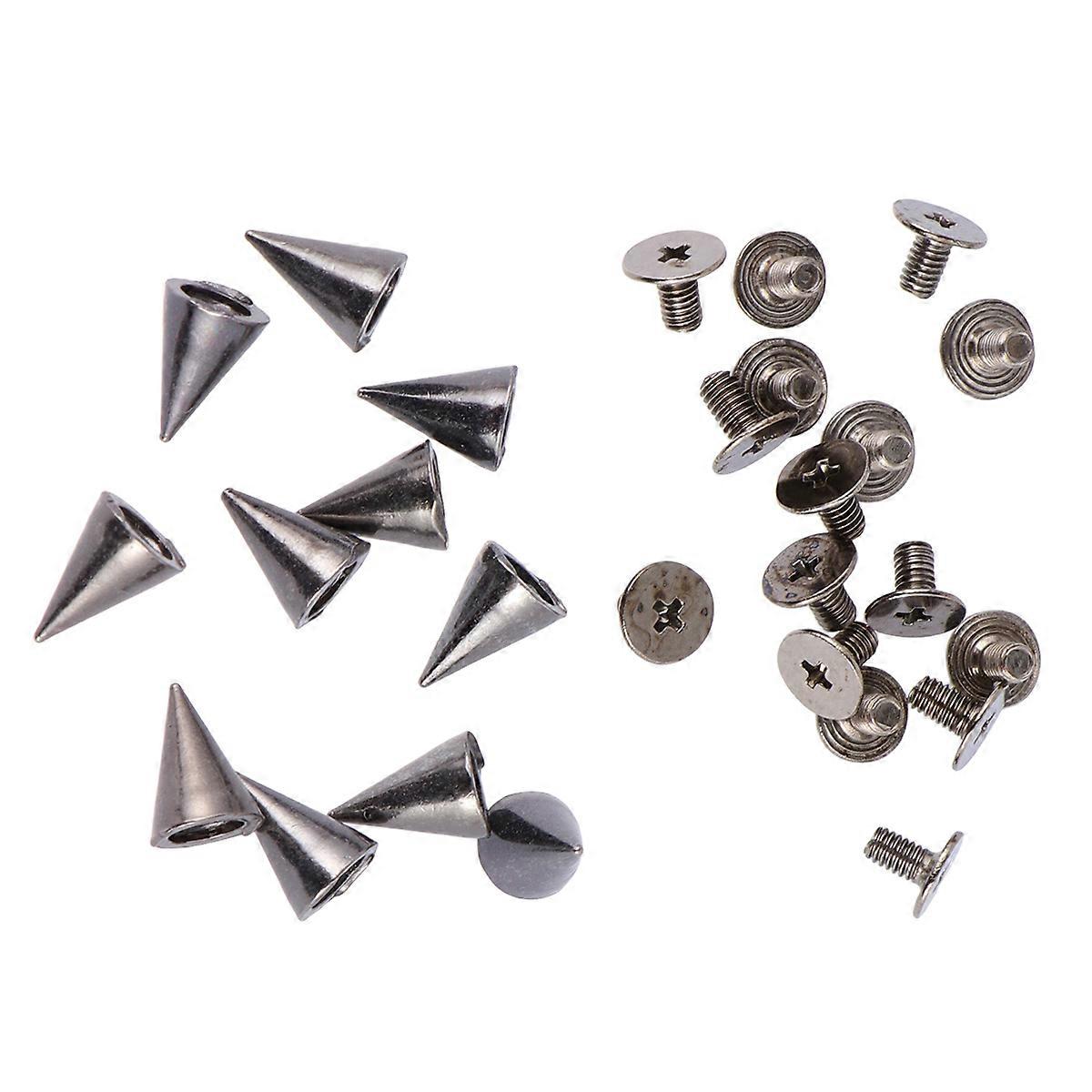 Round Studs Alloy Cone Spike Rivet for DIY Punk Accessories 100Set