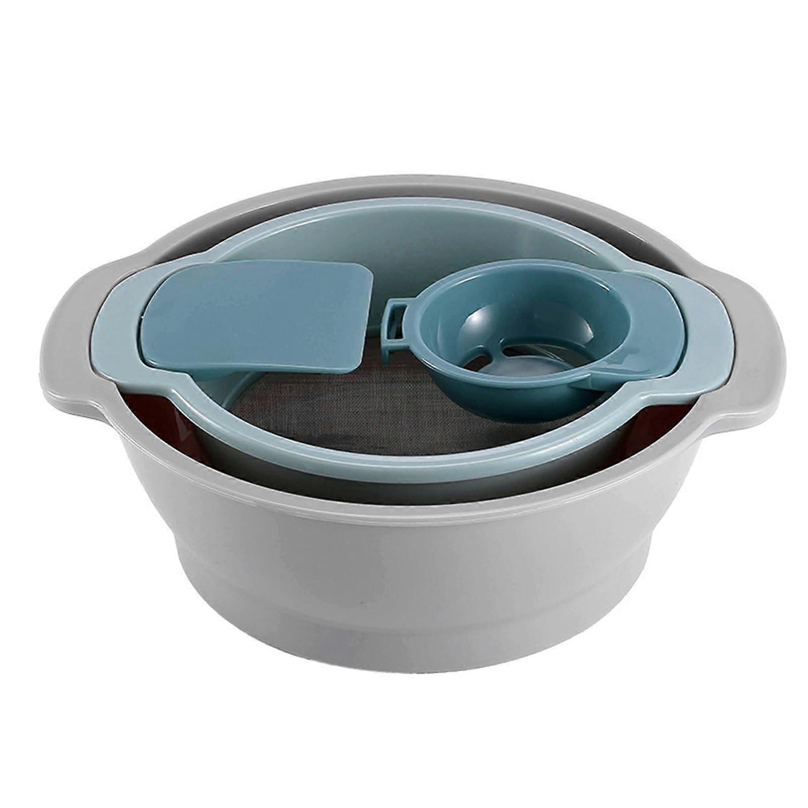 Foldable 2 in 1 Flour Sieve and Egg Separator Set for Baking, Durable Lightweight Kitchen Tool