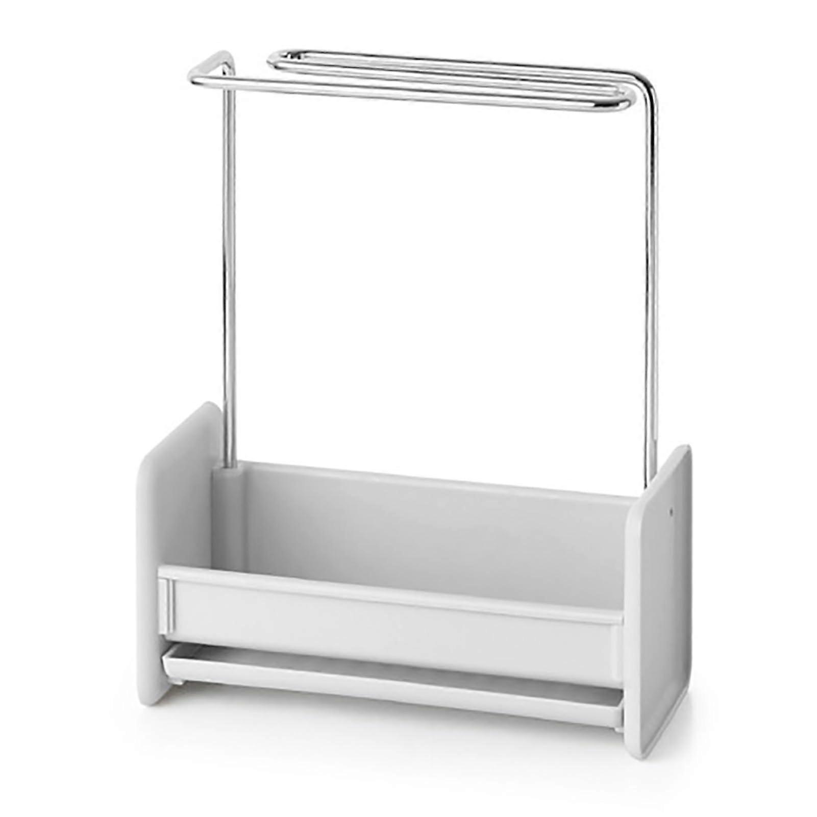 Dishcloth Drying Rack and Sponge Holder, Wall Mounted ABS Kitchen Sink Organizer, SpaceSaving Design