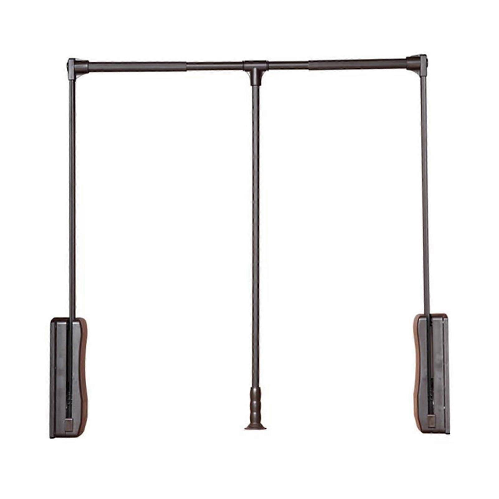 Pull Down Wardrobe Rail Adjustable 9301250mm Heavy Duty Telescopic Lift Closet Rod Space Saving