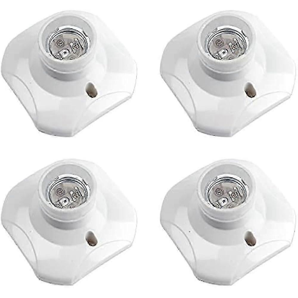 E27 Screw-in Ceiling Socket, E27 Garage Socket, Ac 220-240v, Socket Holder For Led Bulb, E27 Base Ceiling Lamp Base, White Plastic Lamp Base For Wall