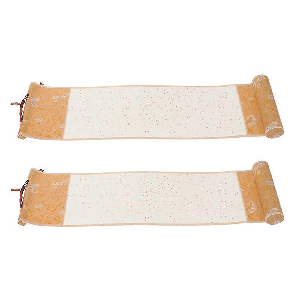 Chinese Scroll Paper Painting Scroll for Drawing 2Pcs Home Use