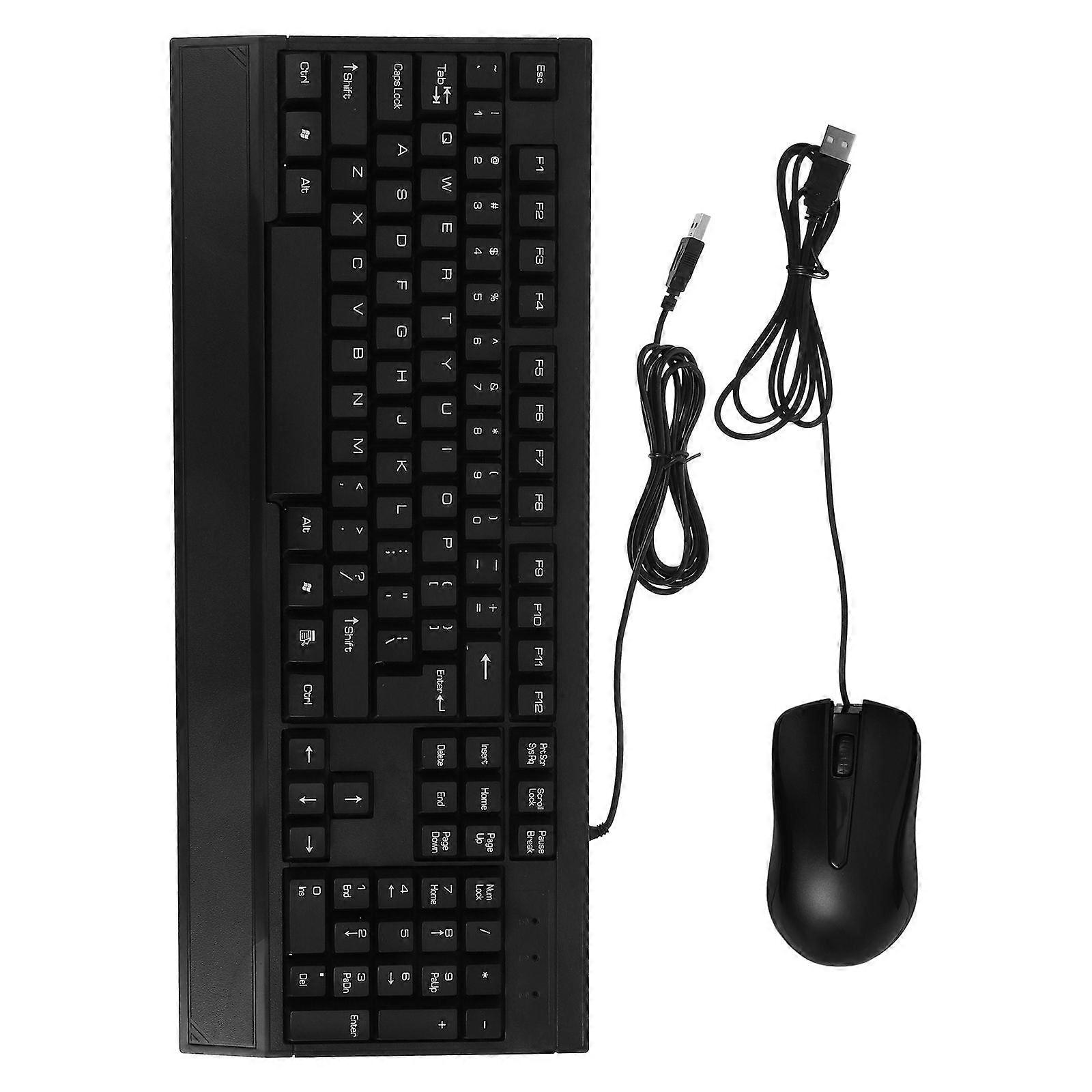 Waterproof Keyboard Keyboard Mouse Combo for Gaming Use 1Set USB Wired Black