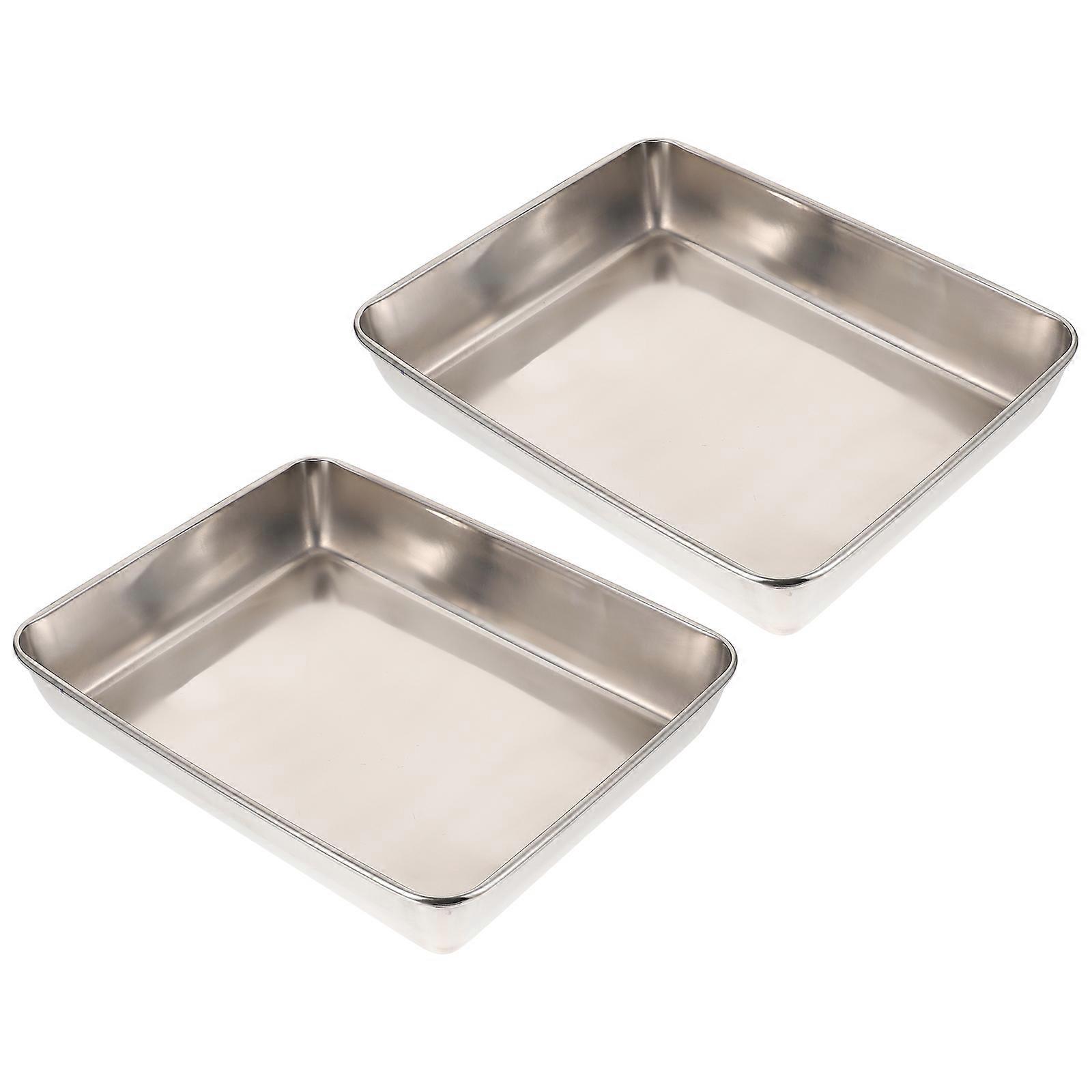 Multifunctional Stainless Steel Towel Tray for Storage Use 2Pcs Set