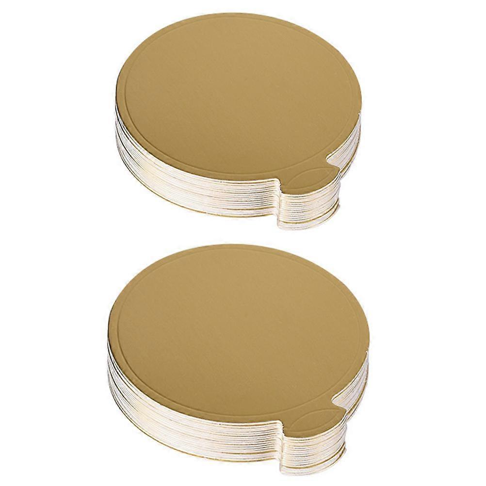Golden Cake Boards for Dessert Serving 200Pcs Practical Mousse Cake Circles
