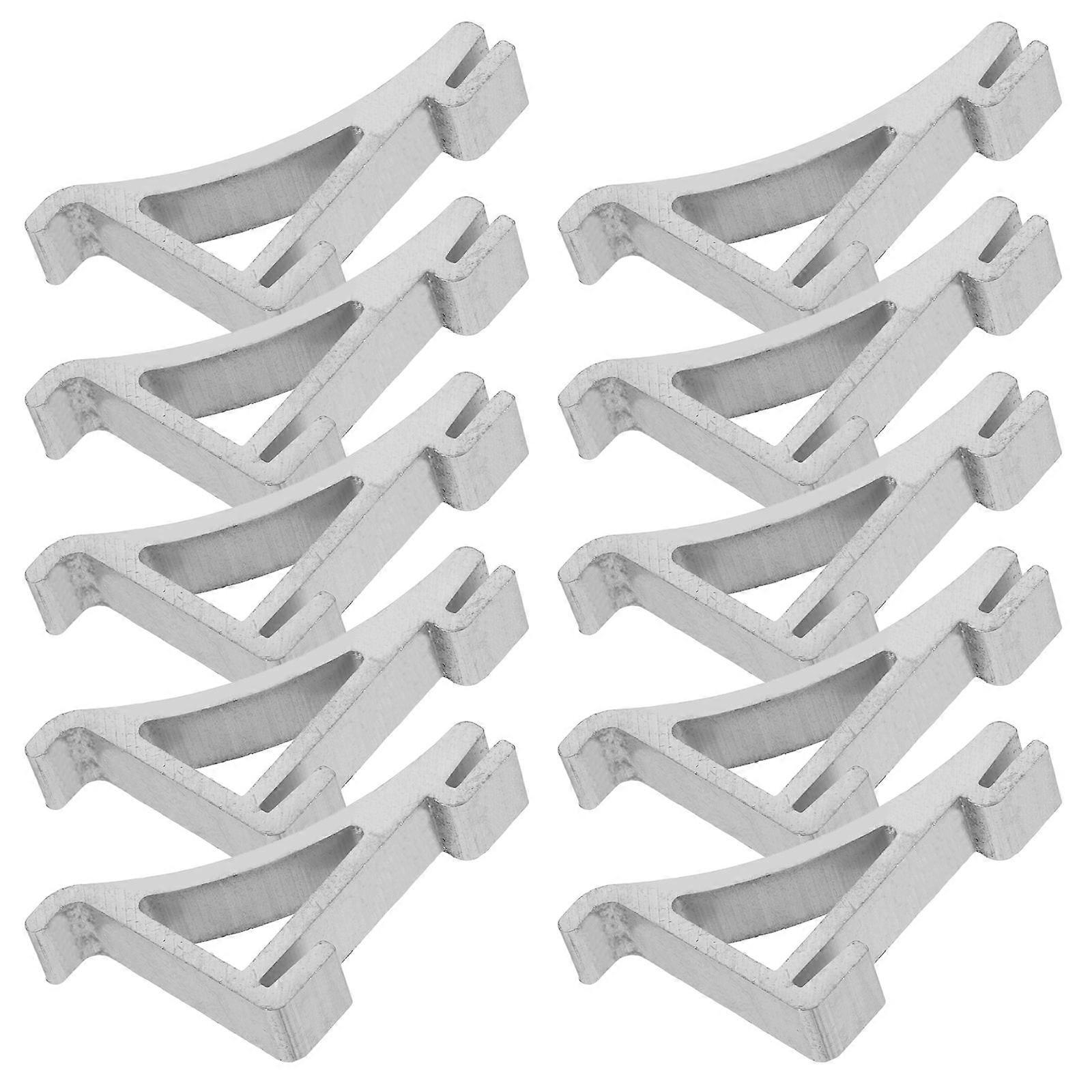 Support Buckles Silver Aluminium Clips for Freezer 10Pcs