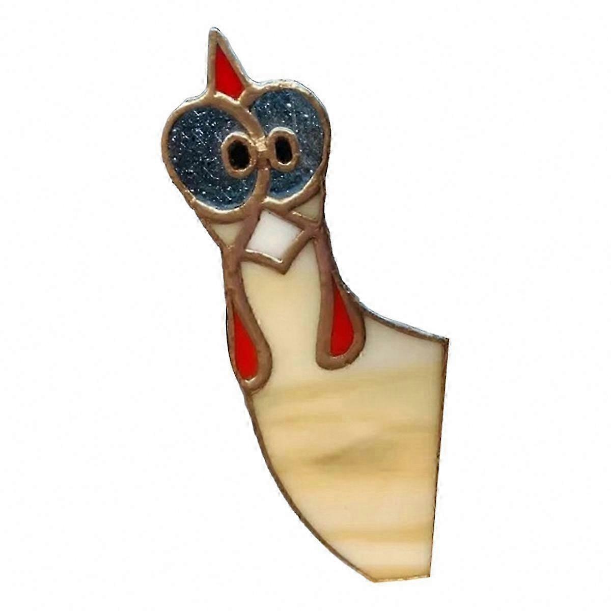 Humorous Bird Window Corner Decor with Peeping Rooster Design