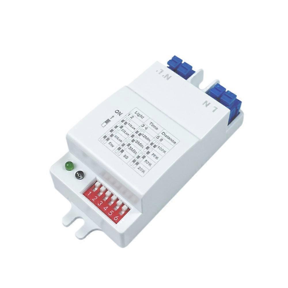 5.8G 220V Microwave Radar Induction Switch Ceiling Mounted LED Light with Adjustable Distance Radar Sensor By Dialing Code