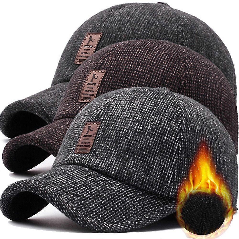Thick Warm Adjustable Earmuffs Baseball Cap Men Autumn Winter Hat Outdoor Cap