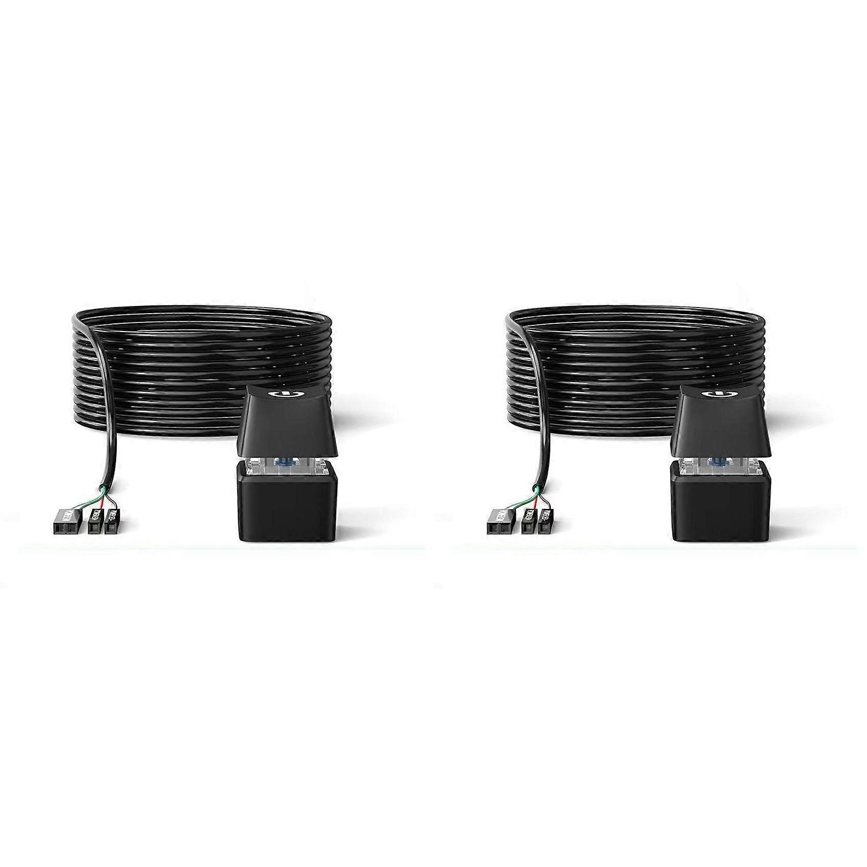 2X LED Light Computer Desktop Switch PC Motherboard External Start Power Button Extension Cable 10M Black