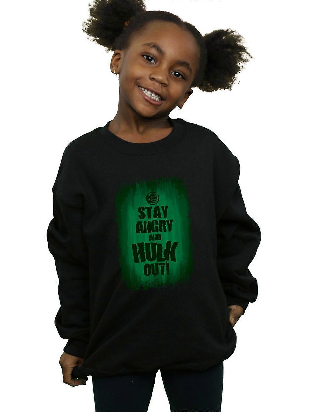 Marvel Hulk de meninas estadia moletom com raiva