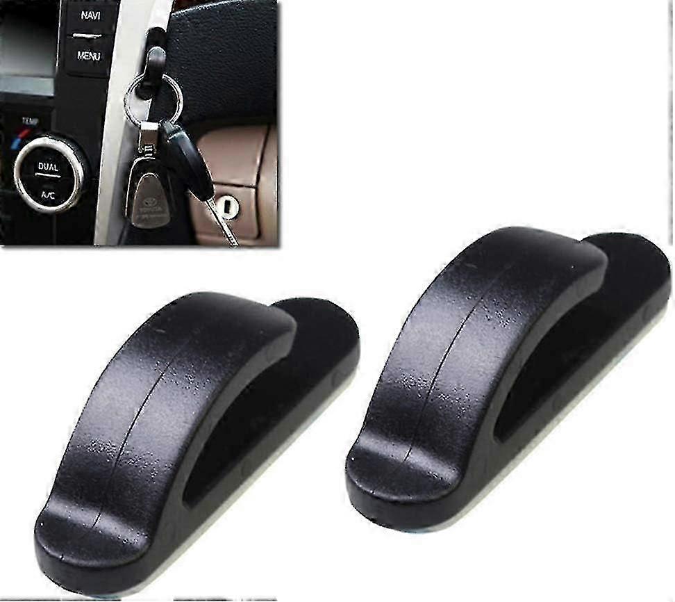 Black - 4 Self-adhesive Car Hooks - Practical - Plastic