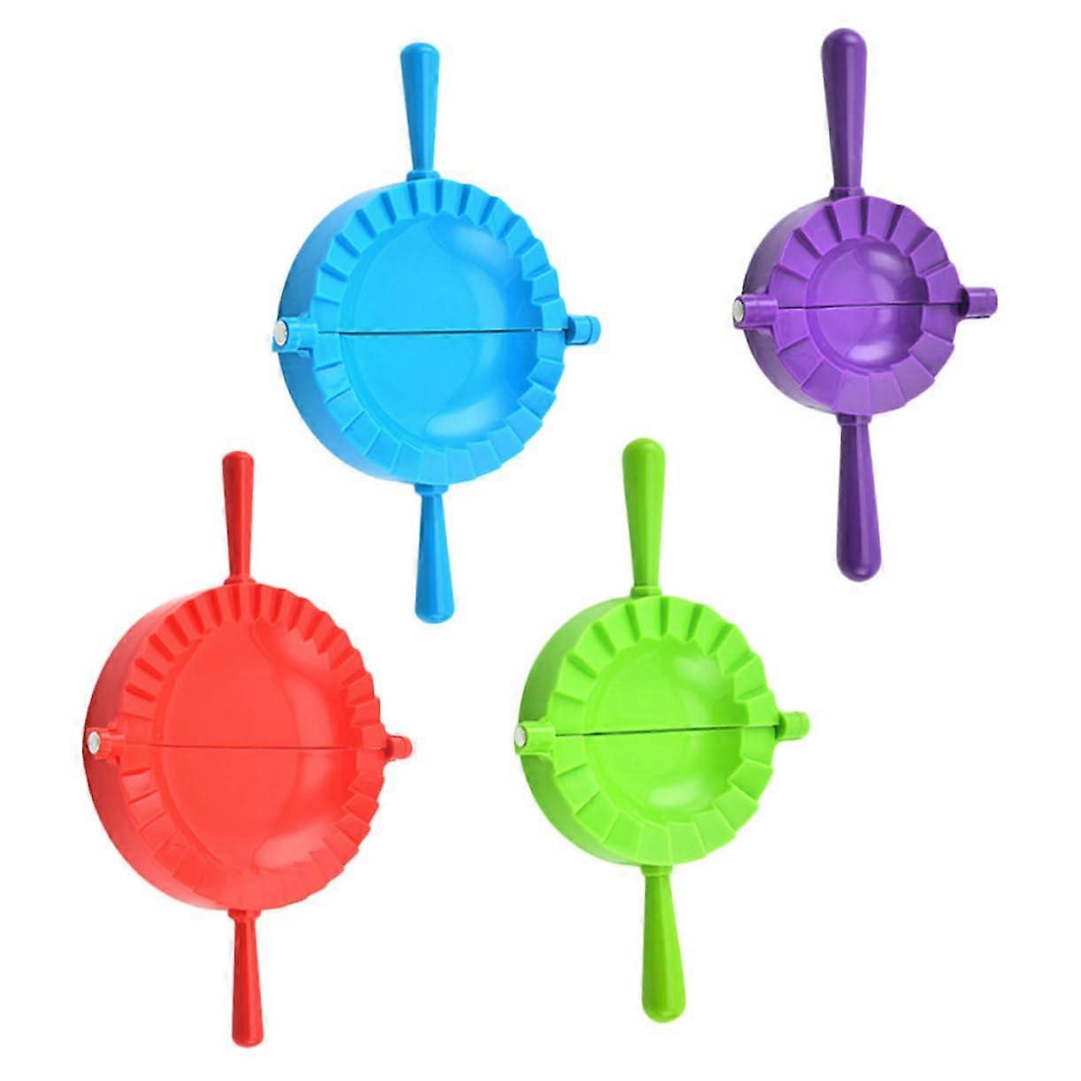 Dumpling Maker Manual Press Mold Set with Plastic Skin Cutter for Mini Pies and Dough