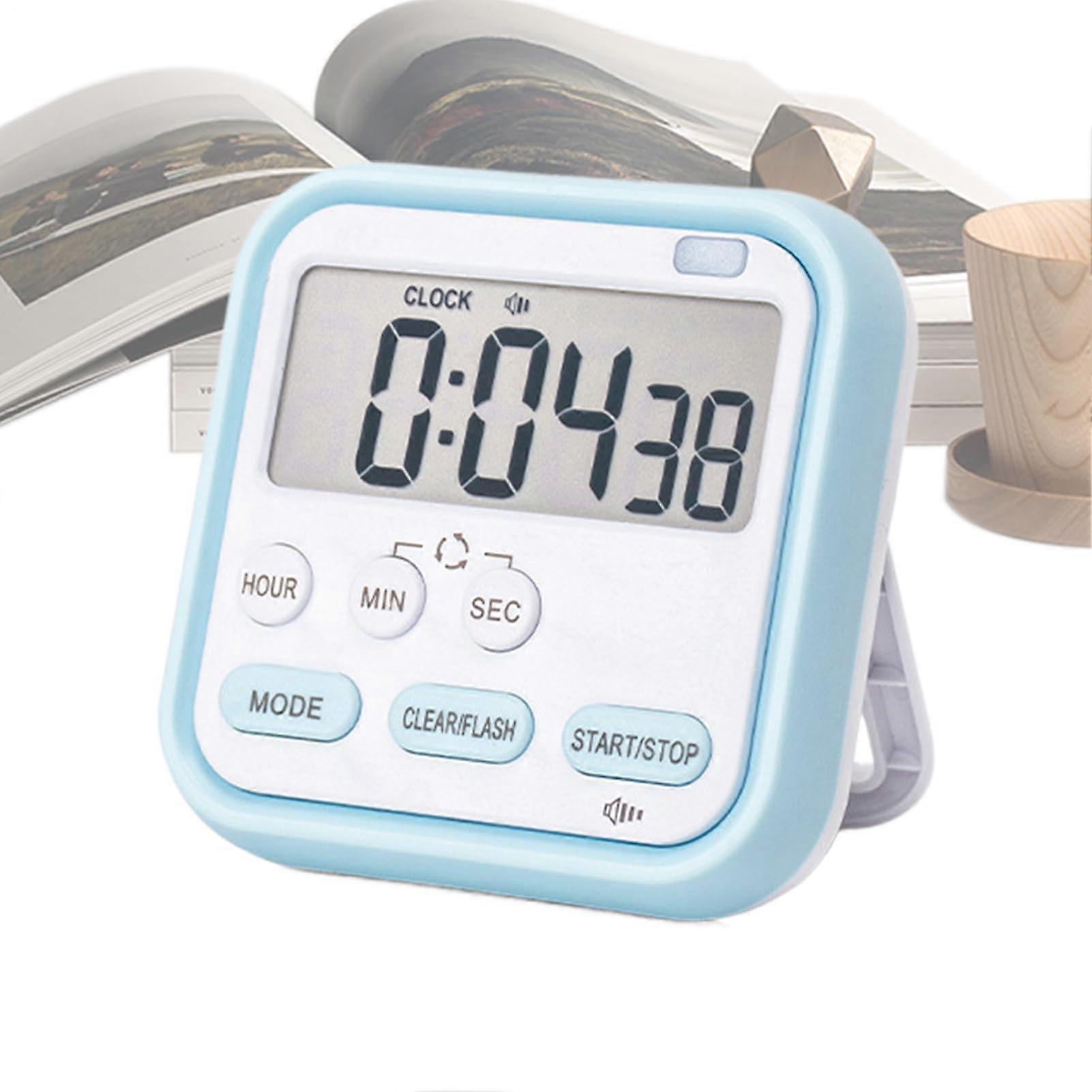 Kitchen Timer Digital Countdown with Large Digits Silent EasyControl for Cooking Study Work Blue