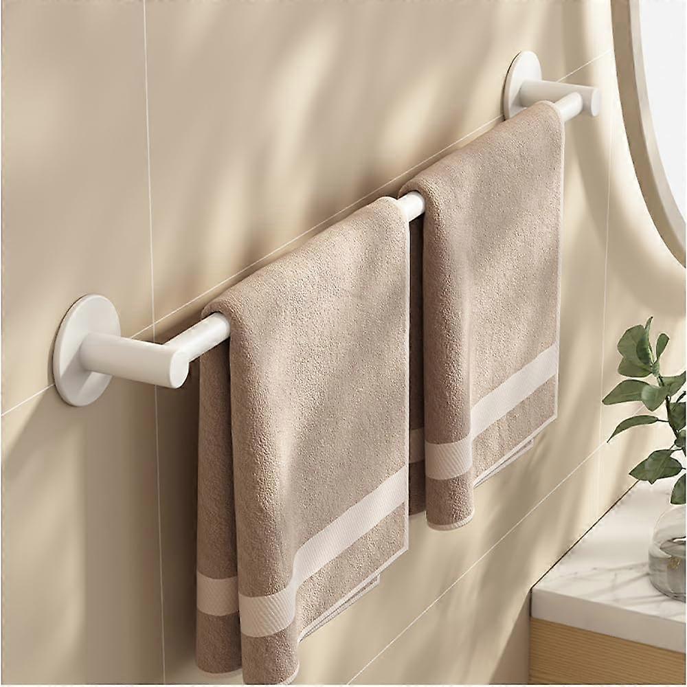 Bathroom Towel Rack White 30in, Wall Mounted Rust Aluminium, NoDrill SpaceSaving Bar