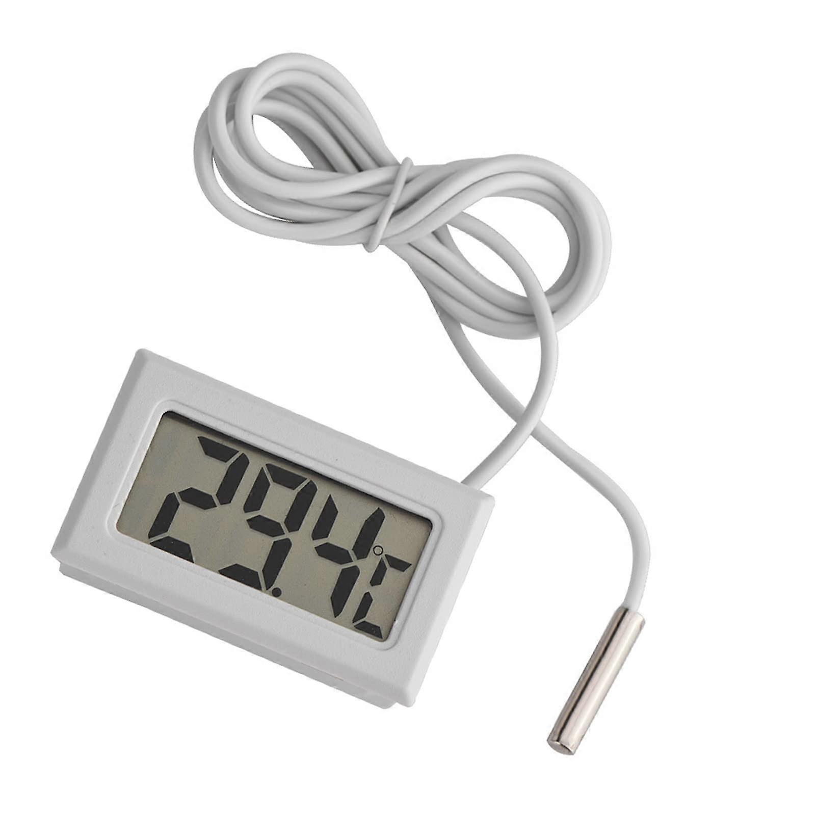 Digital LCD Thermometer with Probe,  Accuracy, RealTime Temperature Monitoring, 95cm Sensor Cable