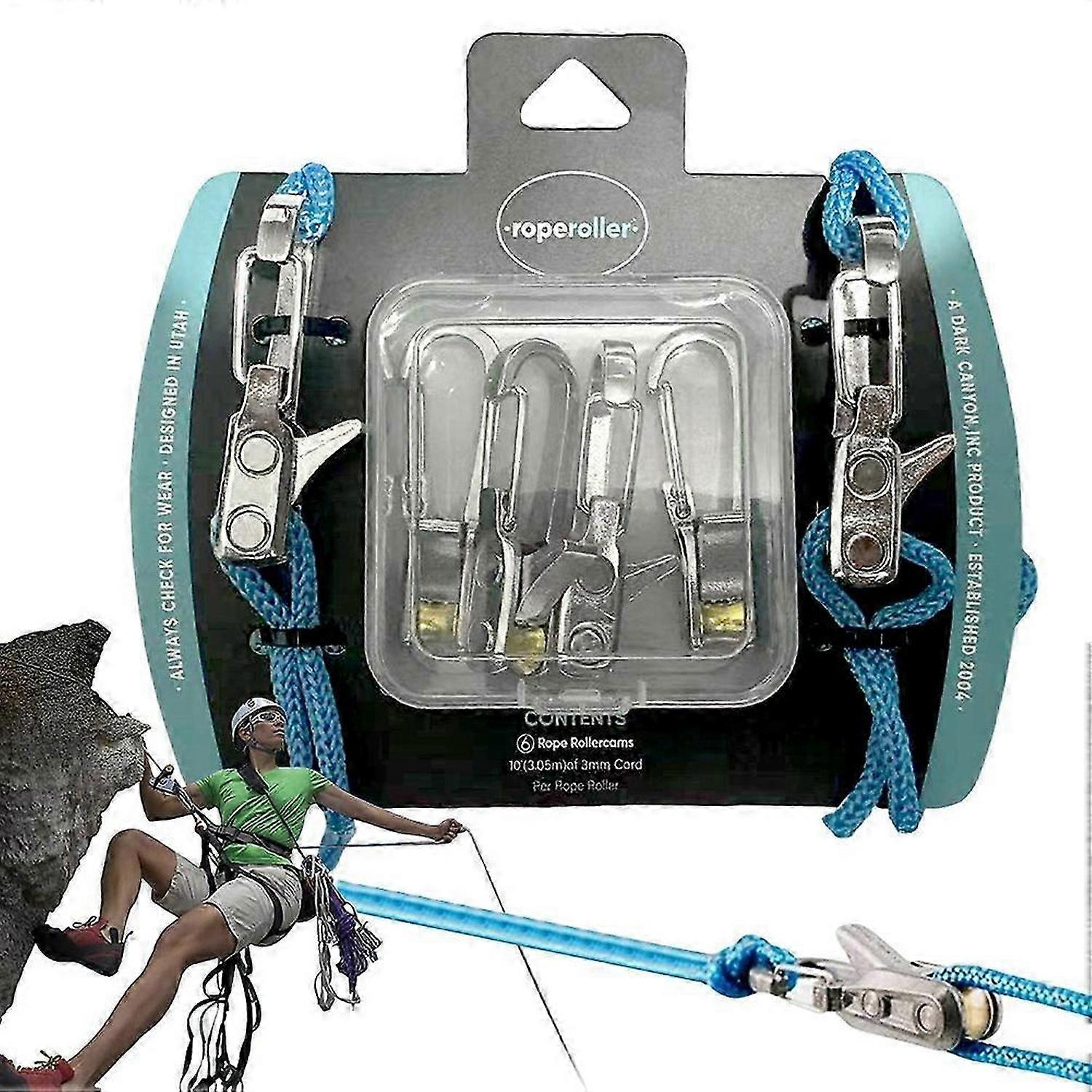 Cord and Rope Cinch Tool with Roller-Cam Tech, Secure Tie Down Tool, 6-Pack Includes Accessory & Carry Case