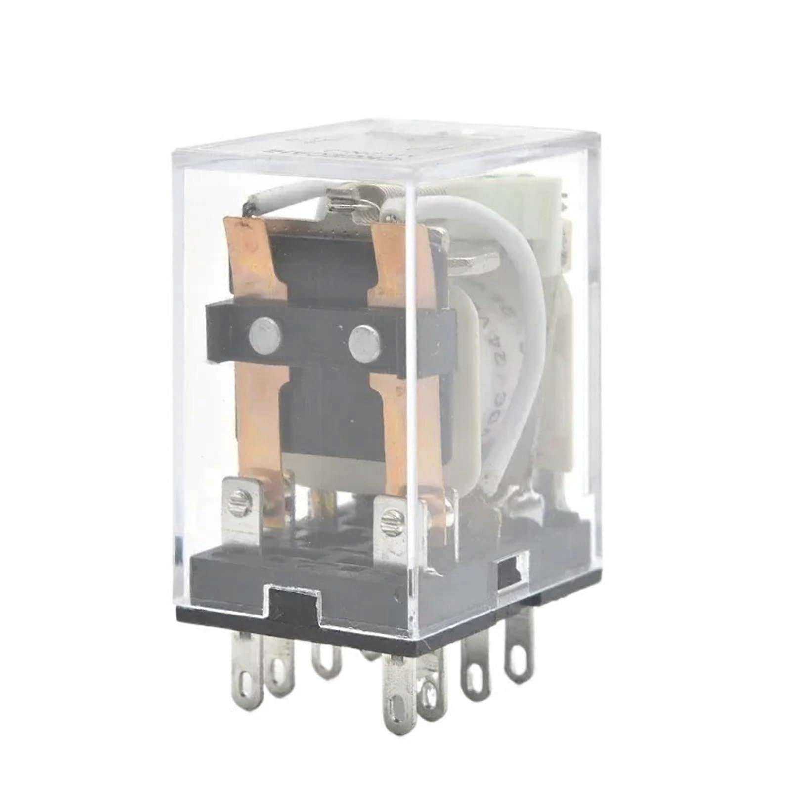 10PCS HH64P DC 12V Control Power Relay Socket Base, Wide Voltage Compatibility, Reliable Control