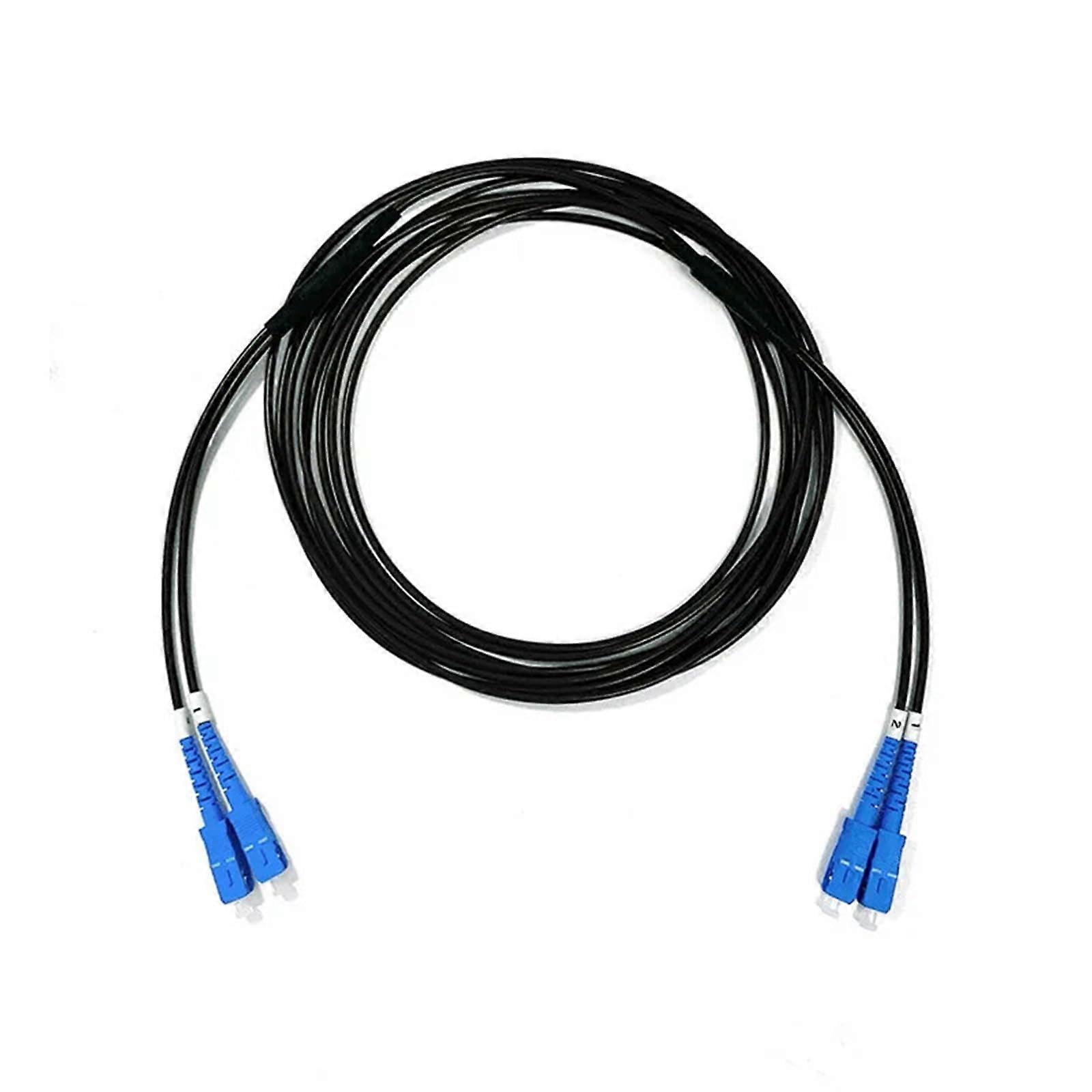 Fiber Optic Patch Cord Single Mode Armored 3mm TPU LCLC 70m Outdoor Speed Data Transfer
