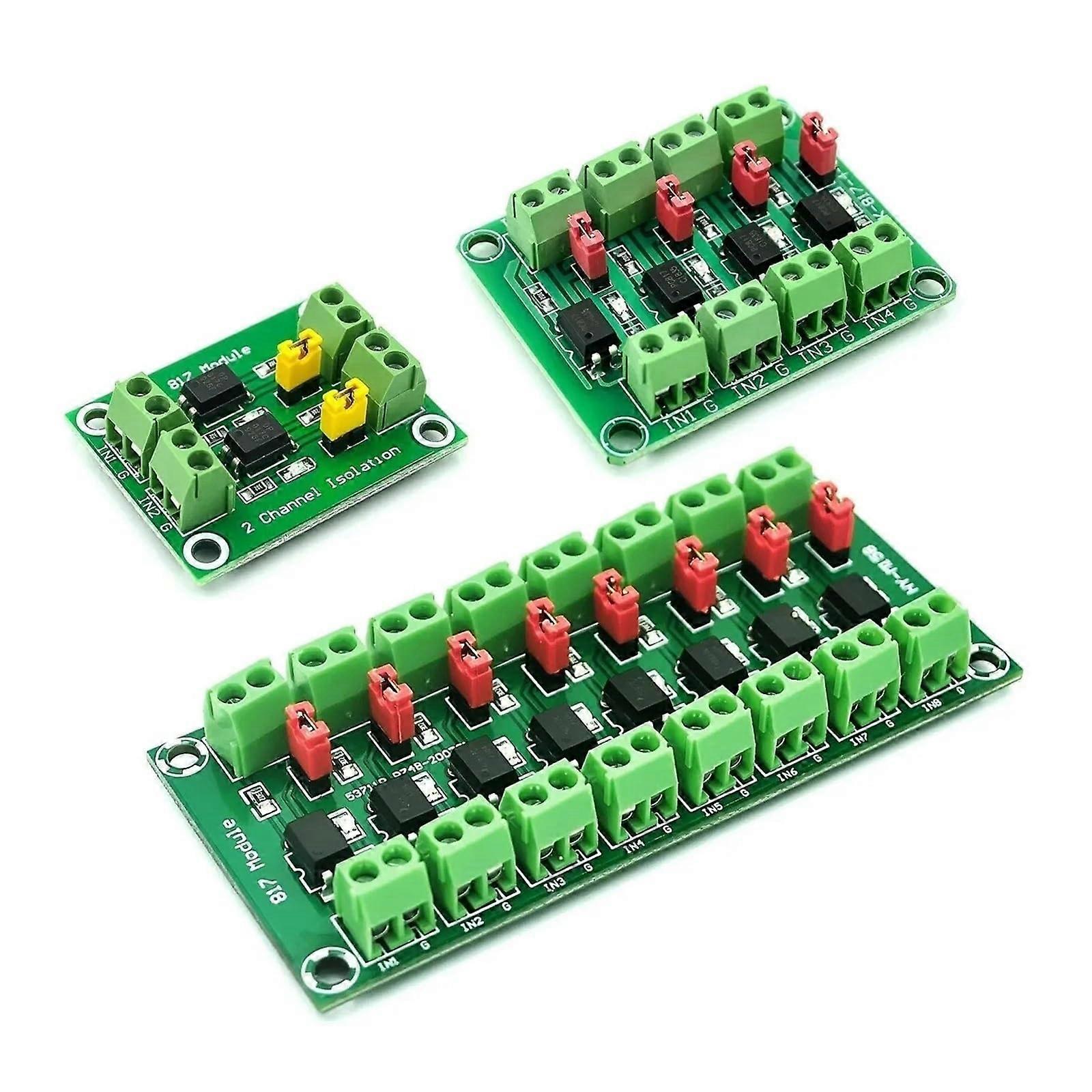 PC817 2 Channel Optocoupler Isolation Module,  Voltage Converter Board 3.630V, 5pcs