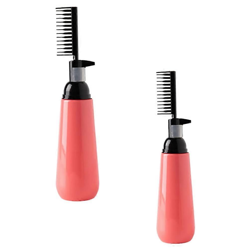 2pcs Hair Dye Applicator Bottle with Comb for Mess Precise Root Coloring